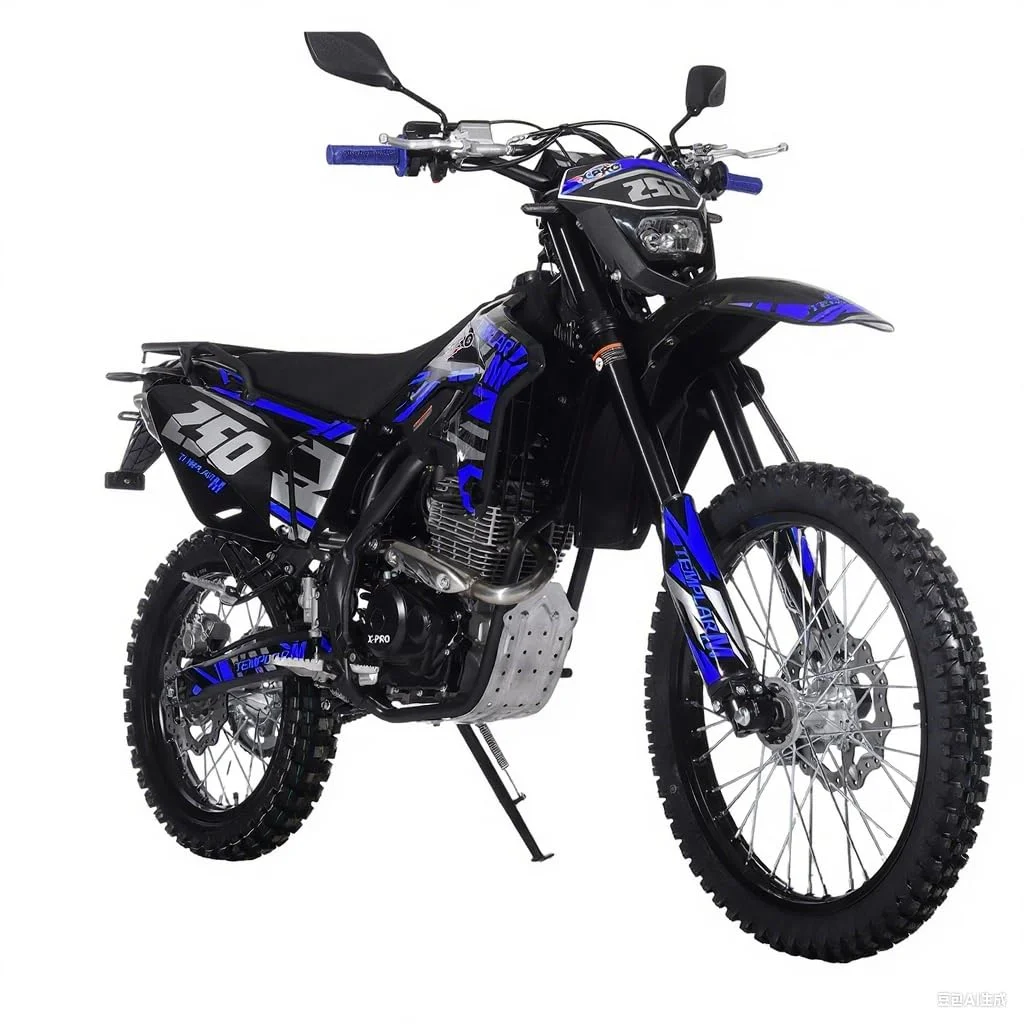 Templar M 250cc Gas Dirt Bike with Engine 5 Speed Pit Bikes Adult Pitbike, Big 21"/18" Wheels!(Blue) - Image 6