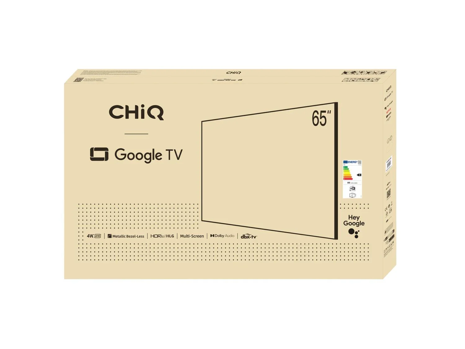 Chiq Smart TV UHD U65M10V, 65 pouces (165 cm)