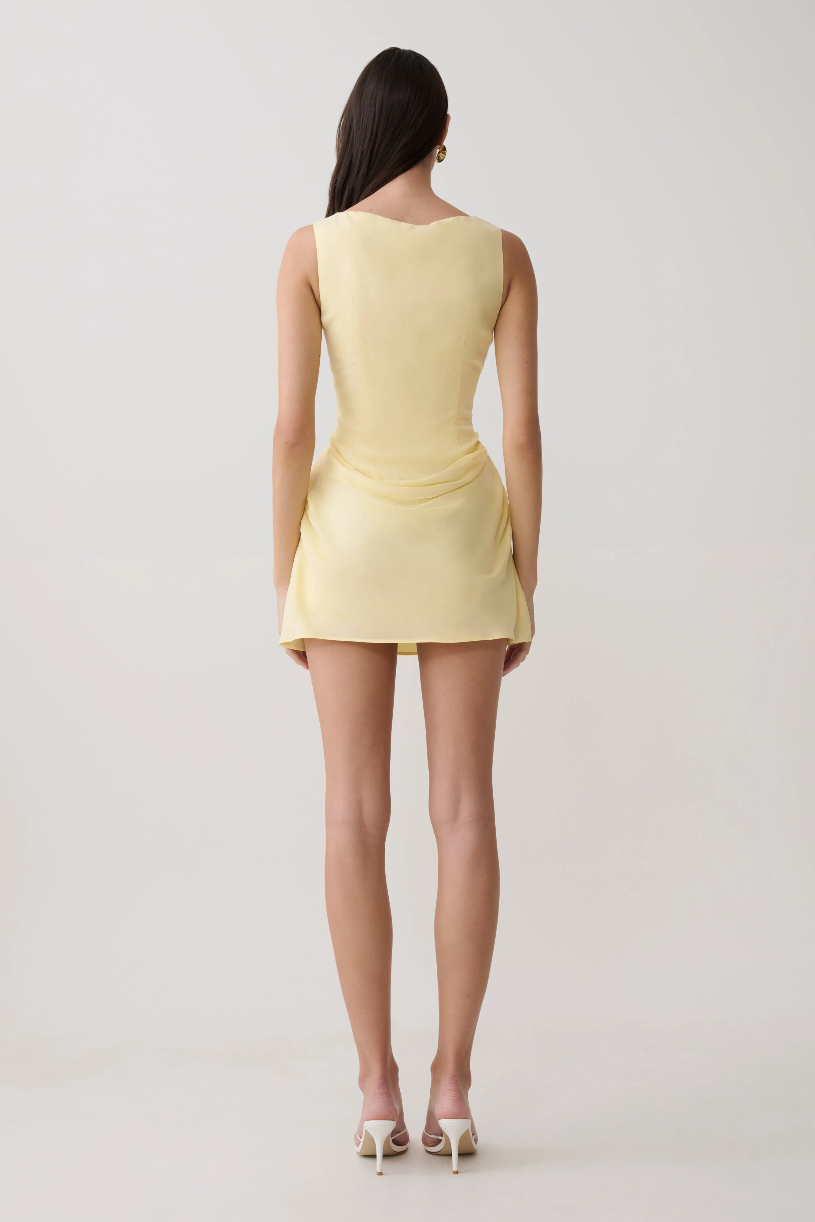 Bexley Draped Mini Dress - Butter