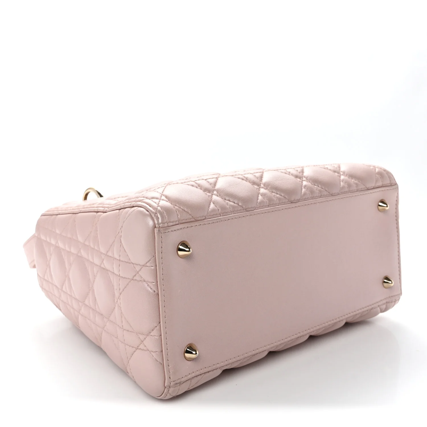 Pearly Lambskin Cannage Medium Lady Dior Lotus