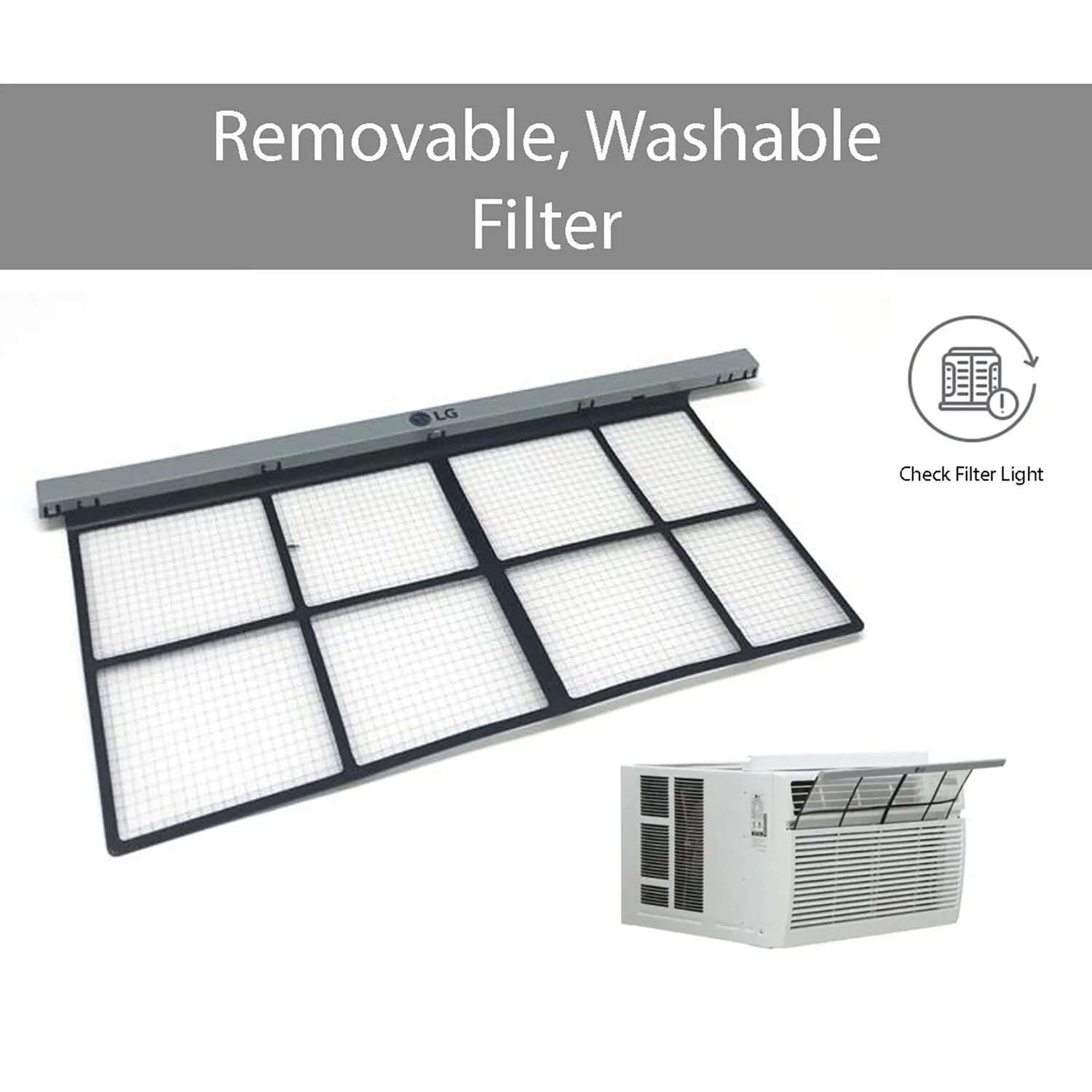 8,000 BTU 340 Sq ft Window Air Conditioner with Remote Control, White, LW8016ER(8000) - Image 6
