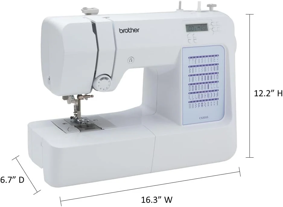 Machine à coudre informatisée Brother CS5055, 60 points intégrés, écran LCD