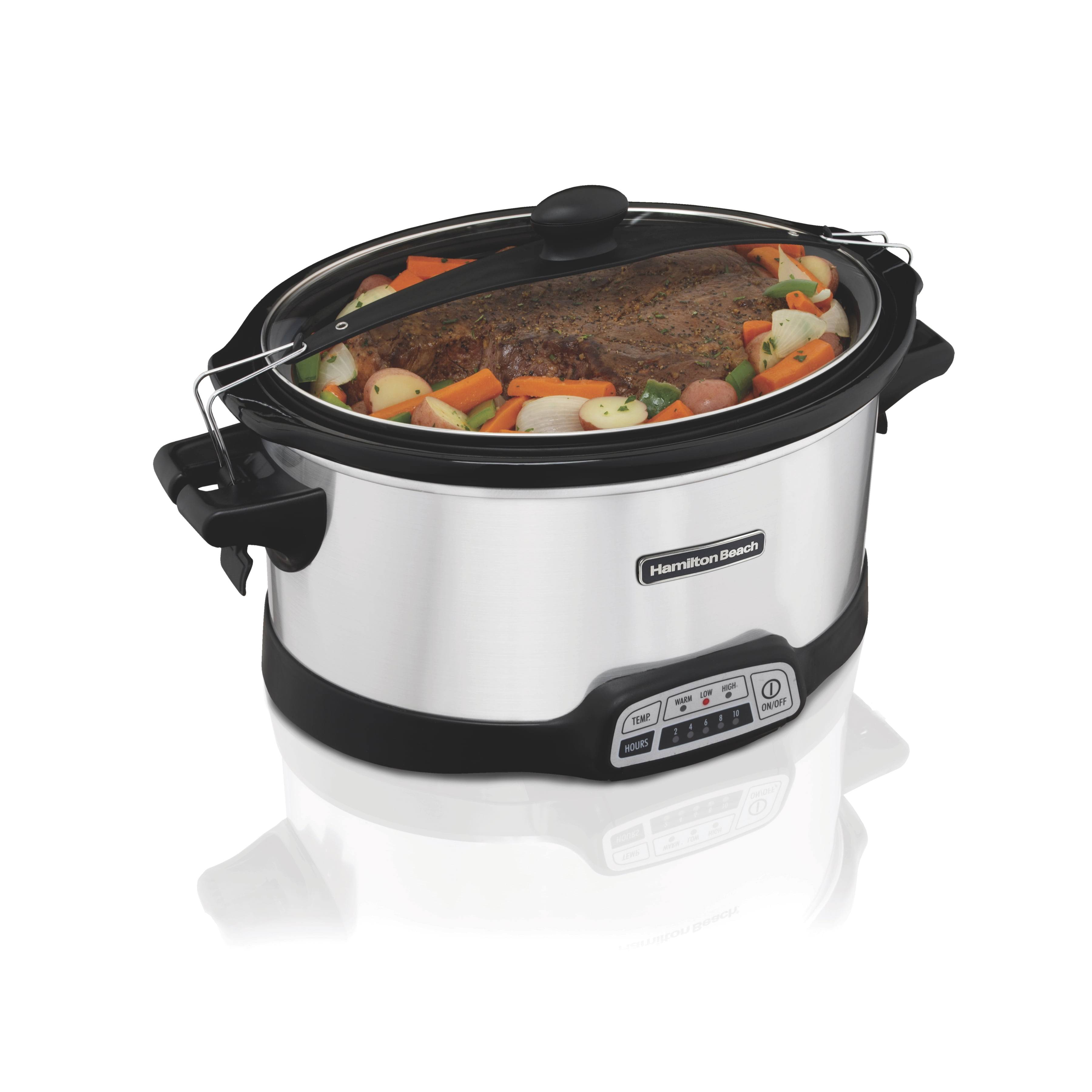Hamilton Beach 33576 7 Quart Programmable Slow Cooker - Silver