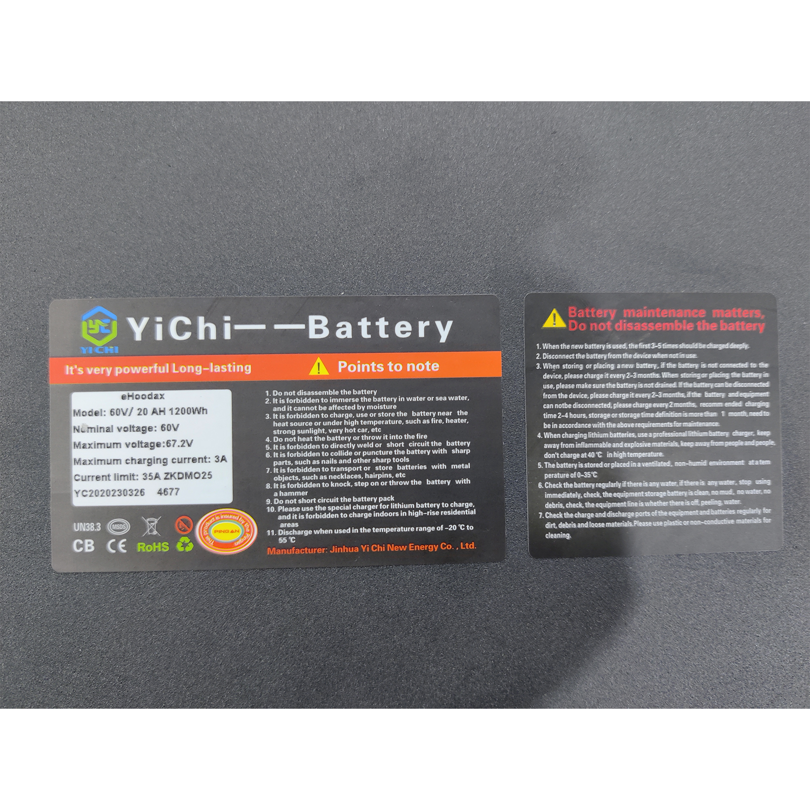 Electric Scooter Battery 60V20AH Charging Range 20-30 MI Free Shipping - Image 6