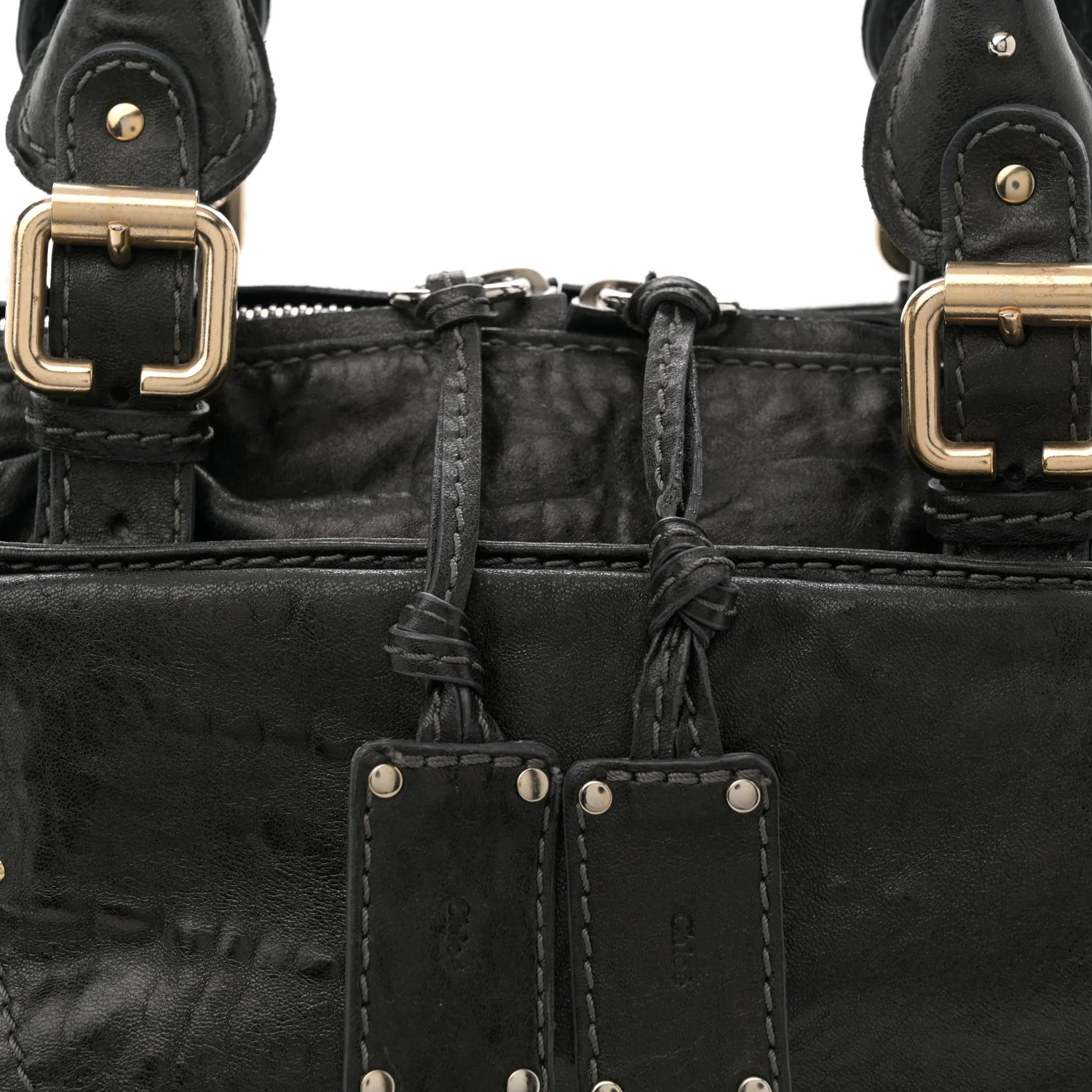 Calfskin Medium Paddington Capsule Satchel Bleu Nuit