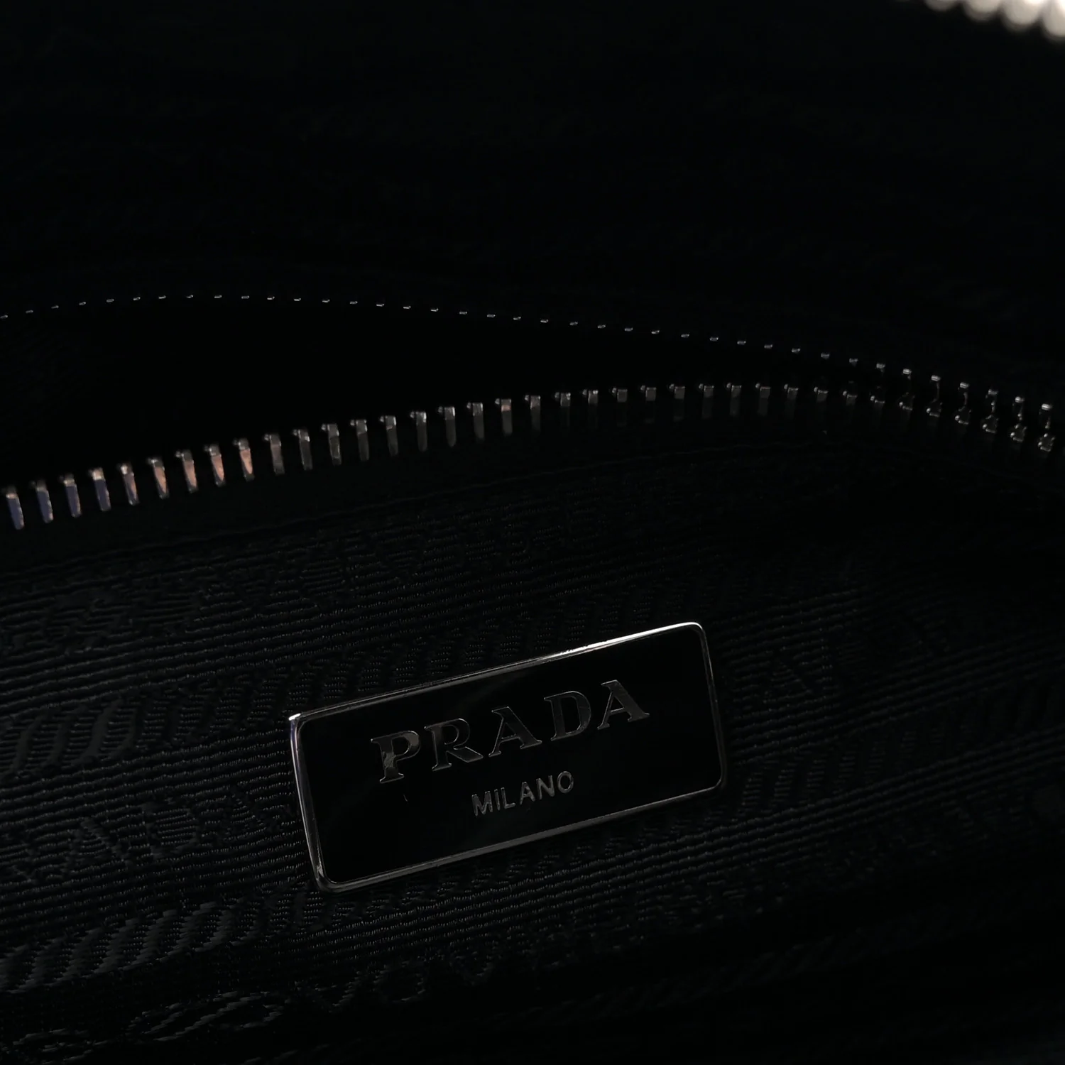 Nylon Tessuto Impuntu Quilted Shoulder Bag Black
