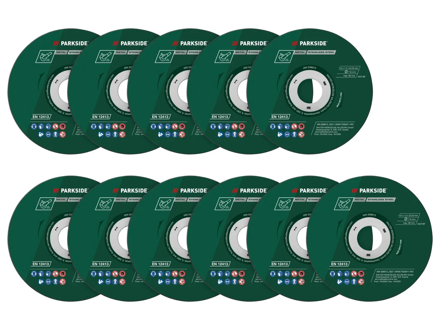 PARKSIDE Set de disques,  115 mm