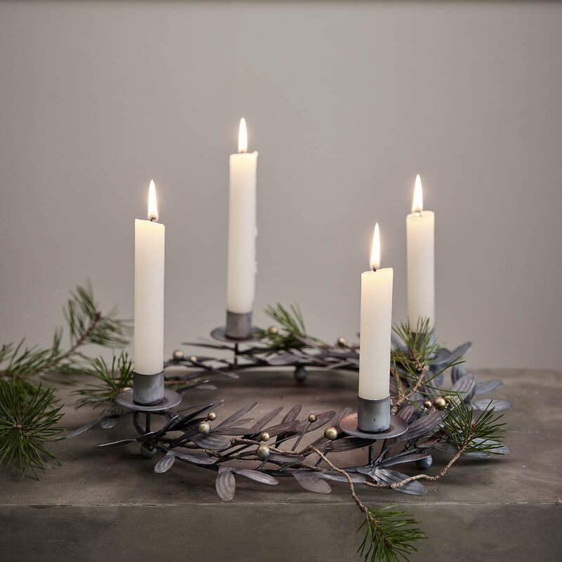 Mistlia adventsstake 34x7 cm antikk grå