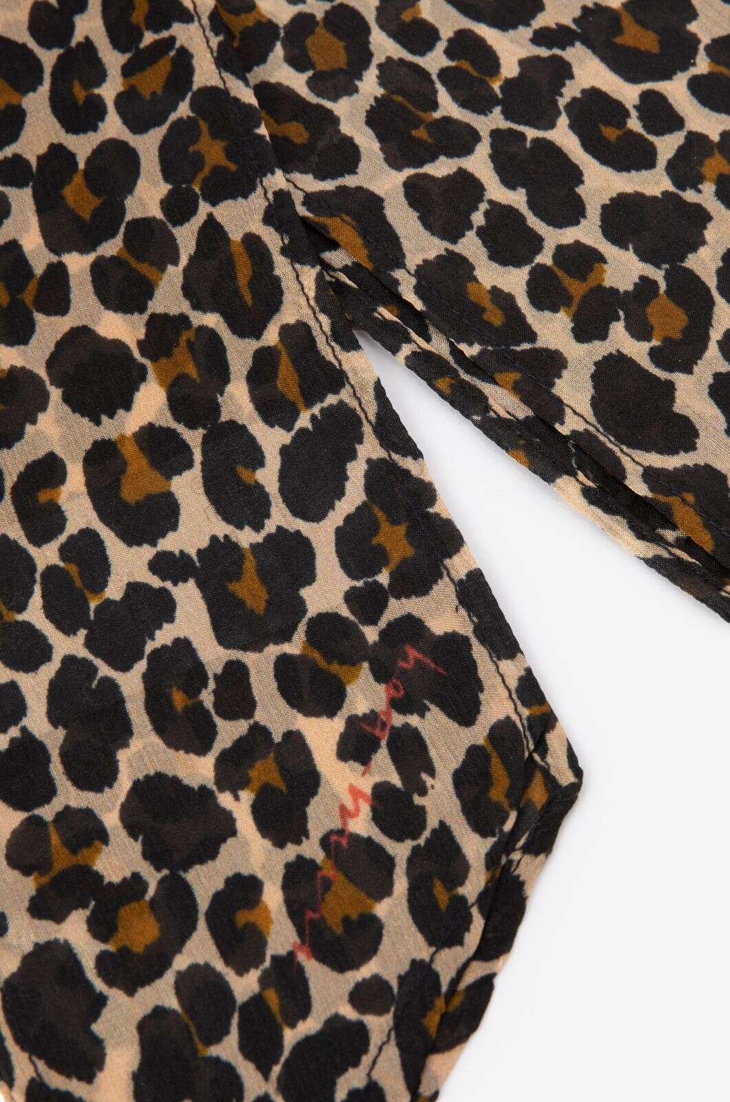 Lichtbruine sjaal met leopard print