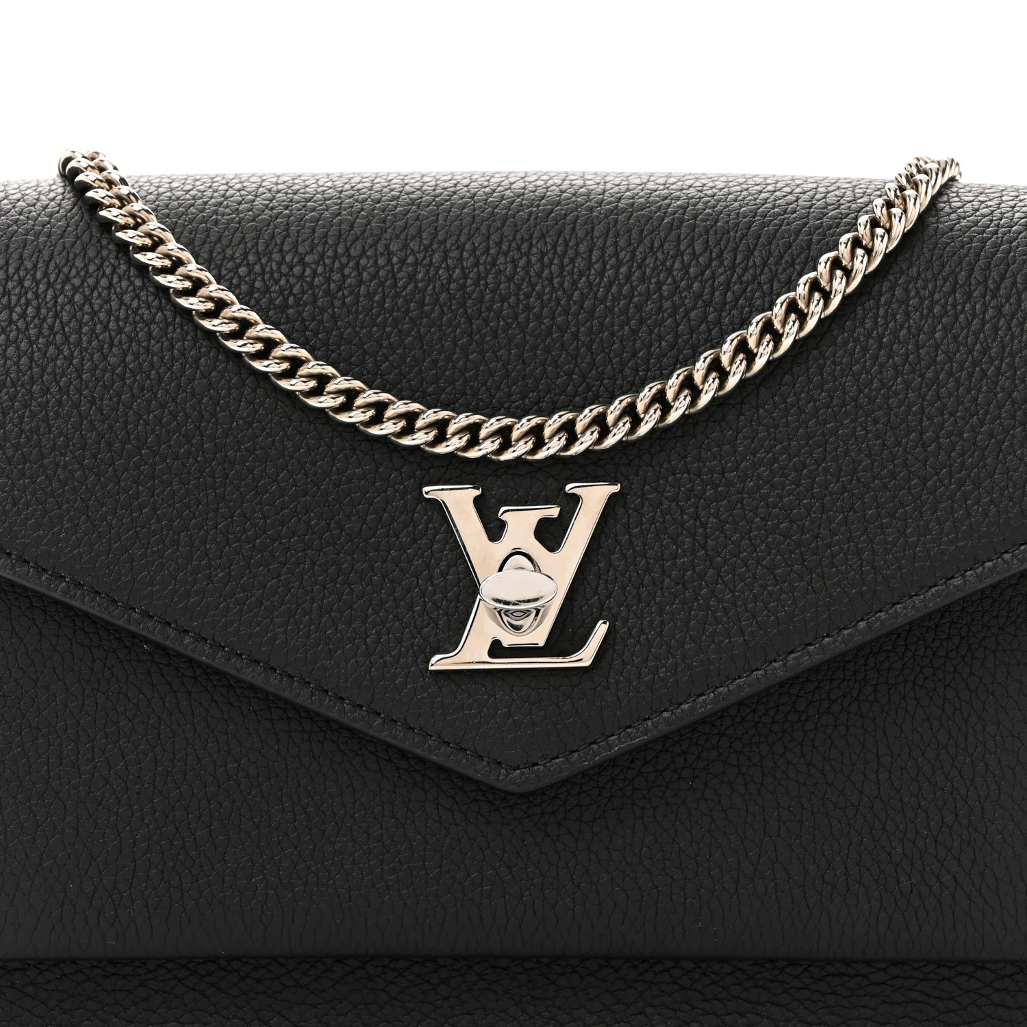 Soft Calfskin My Lockme Chain Pochette Black
