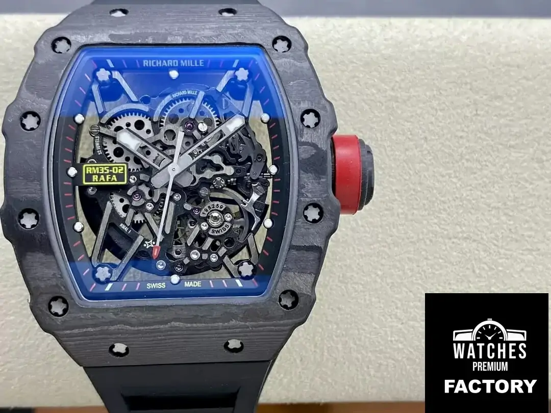 Richard Mille RM35-02 T+ Factory NTPT Black Rubber Strap