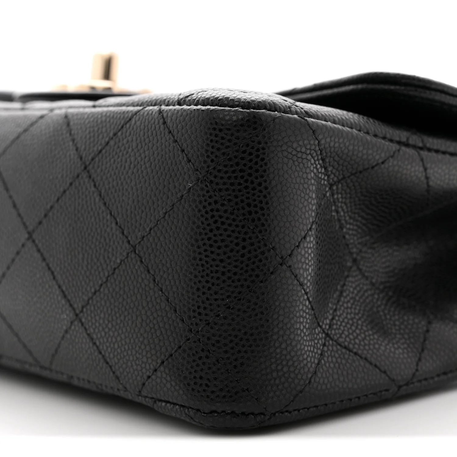 Caviar Quilted Mini Rectangular Flap Black