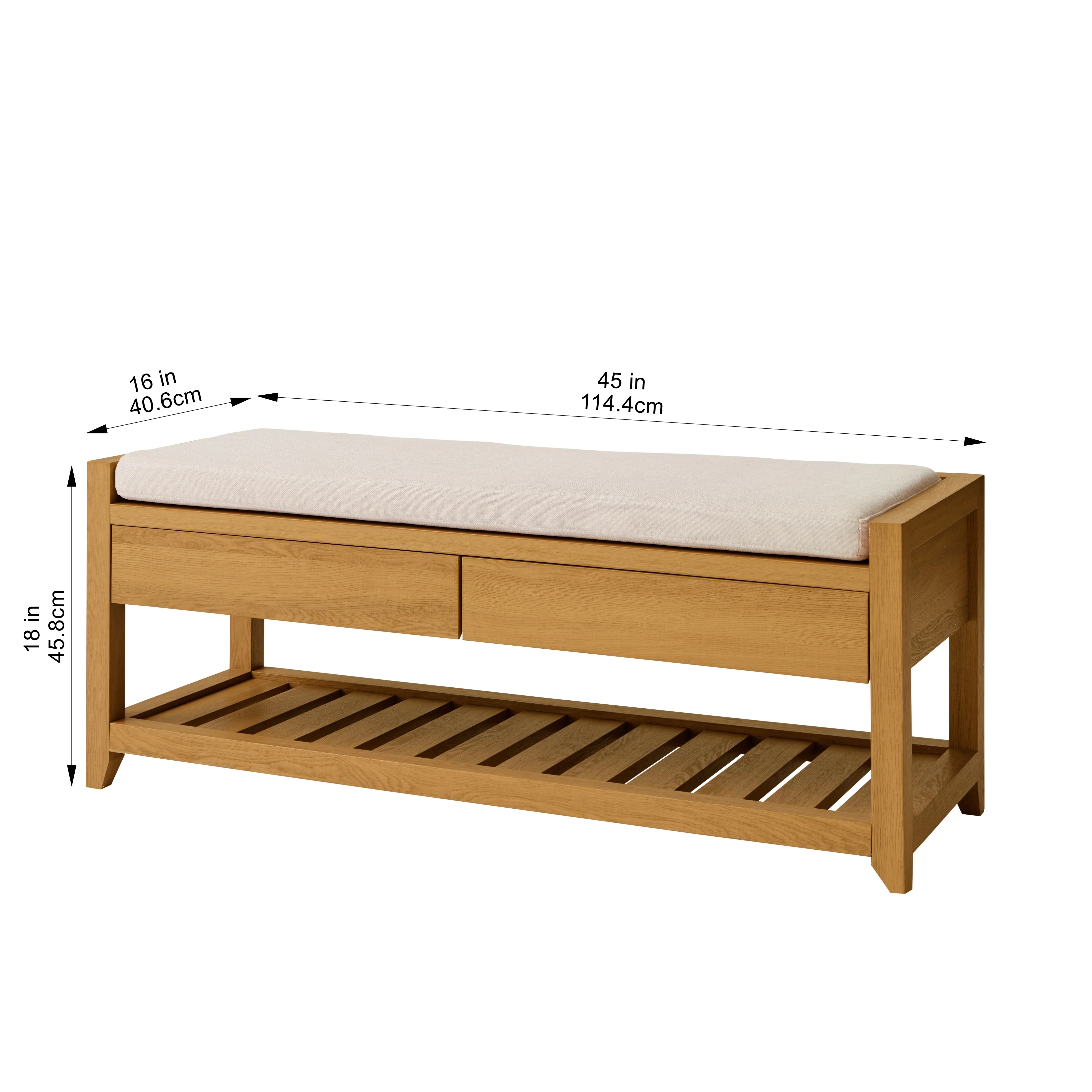 Better Homes & Gardens Reading 45 Bench, Walnut Finish