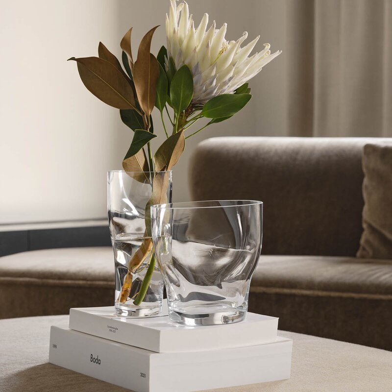 Squeeze vase 23 cm klar