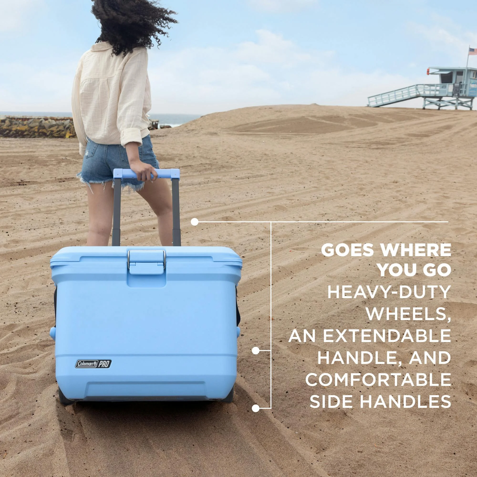 ? Pro 55 Quart Wheeled Hard Cooler(Blue Sky) Image 7