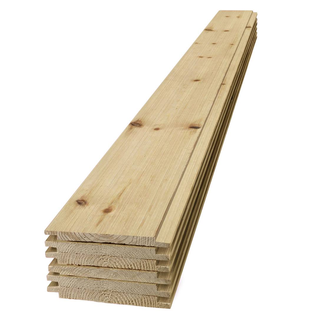 UFP-Edge 1 in. x 8 in. x 8 ft. Barn Wood Natural Pine Shiplap Board (6-pack)