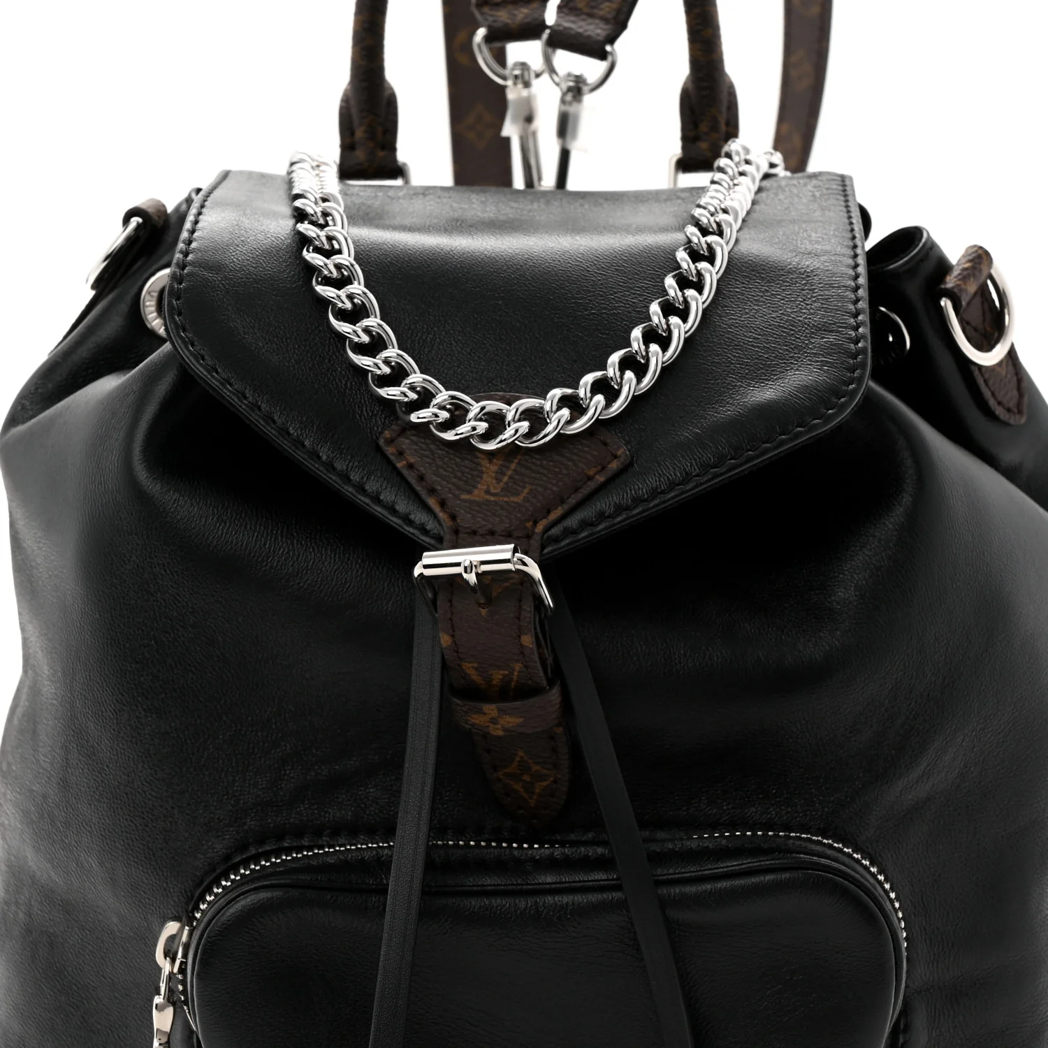 Lambskin Monogram Montsouris Vibe PM Black