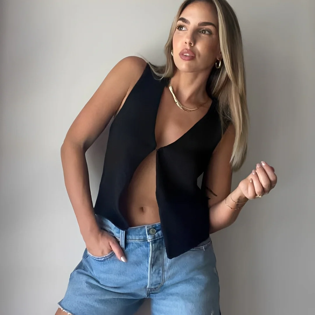 Ellaine - Veste Sans Manches Élégante