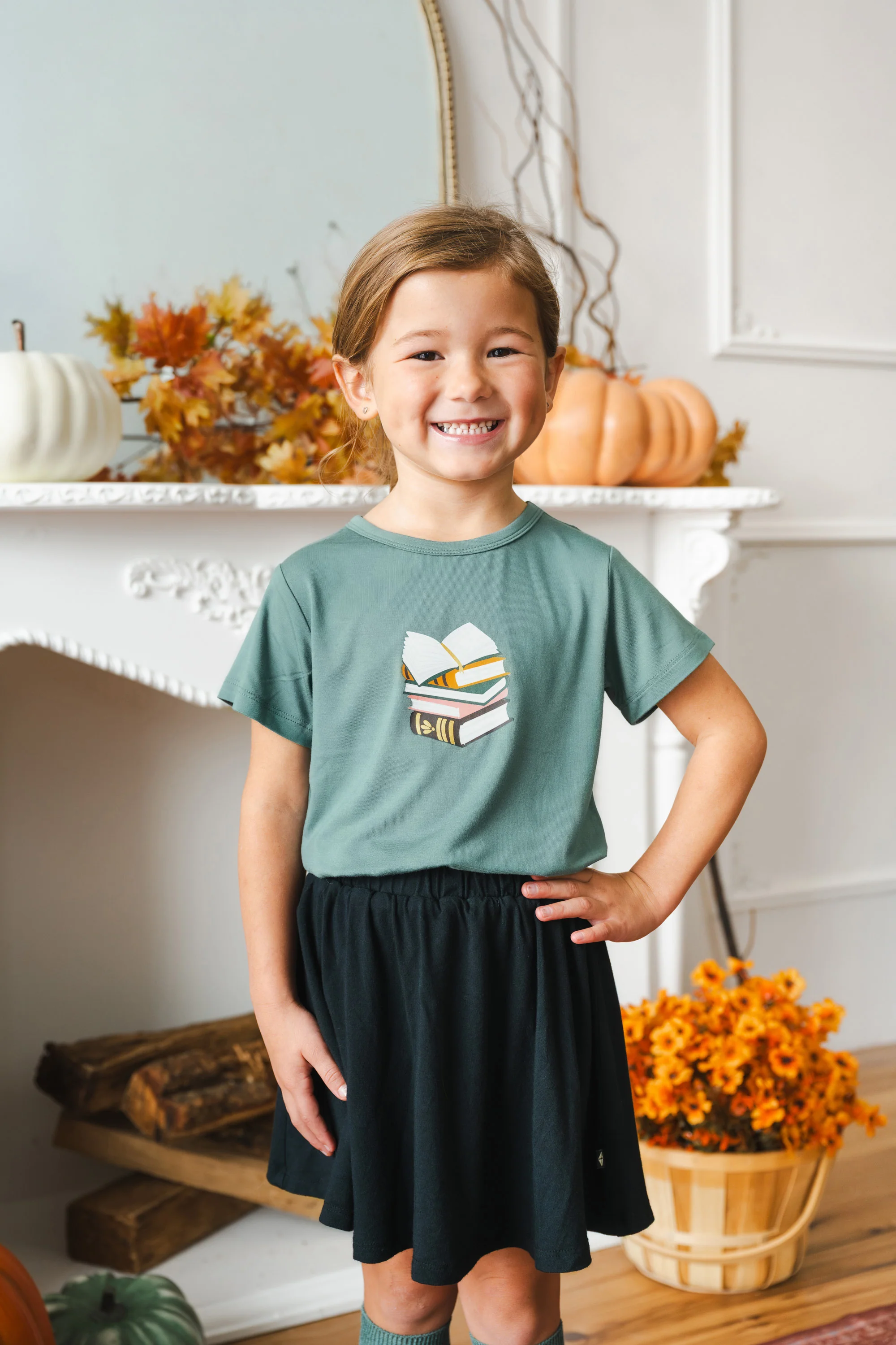 Toddler Basic Tee in Book Club on Pine
