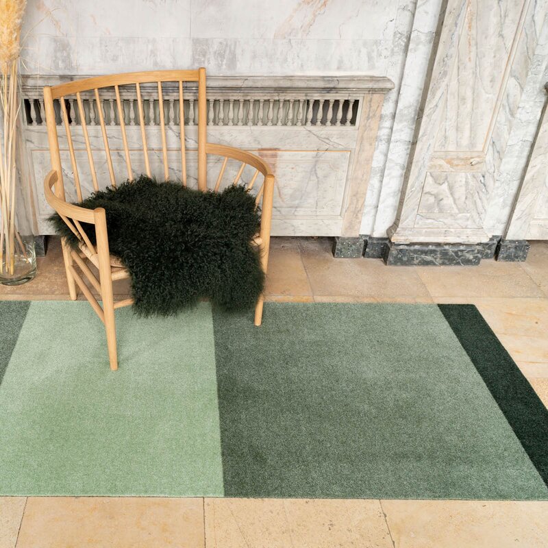 Stripes horisontal gulvmatte 200x90 cm green
