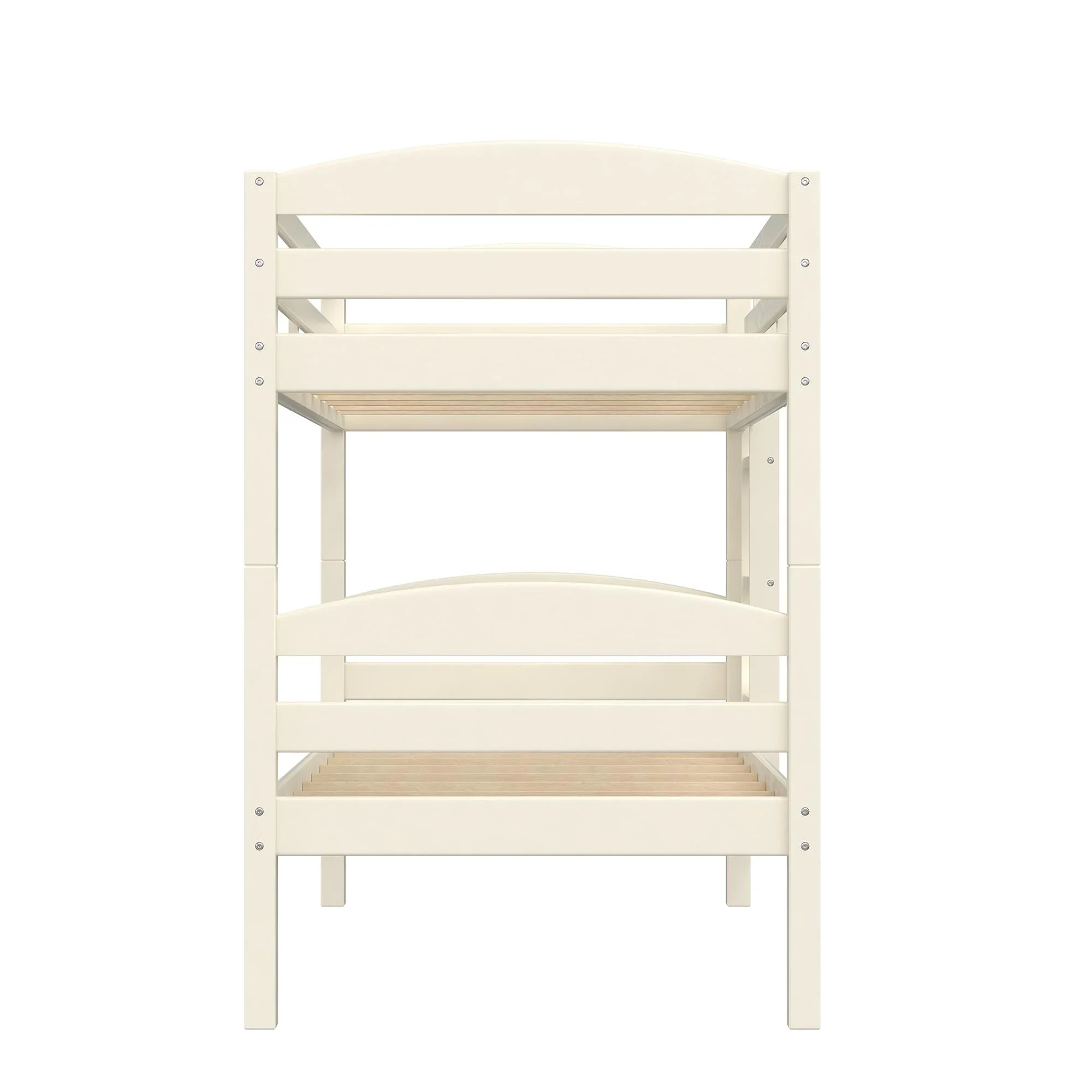 Better Homes & Gardens Leighton Solid Wood Twin-over-Twin Convertible Bunk Bed, Vanilla