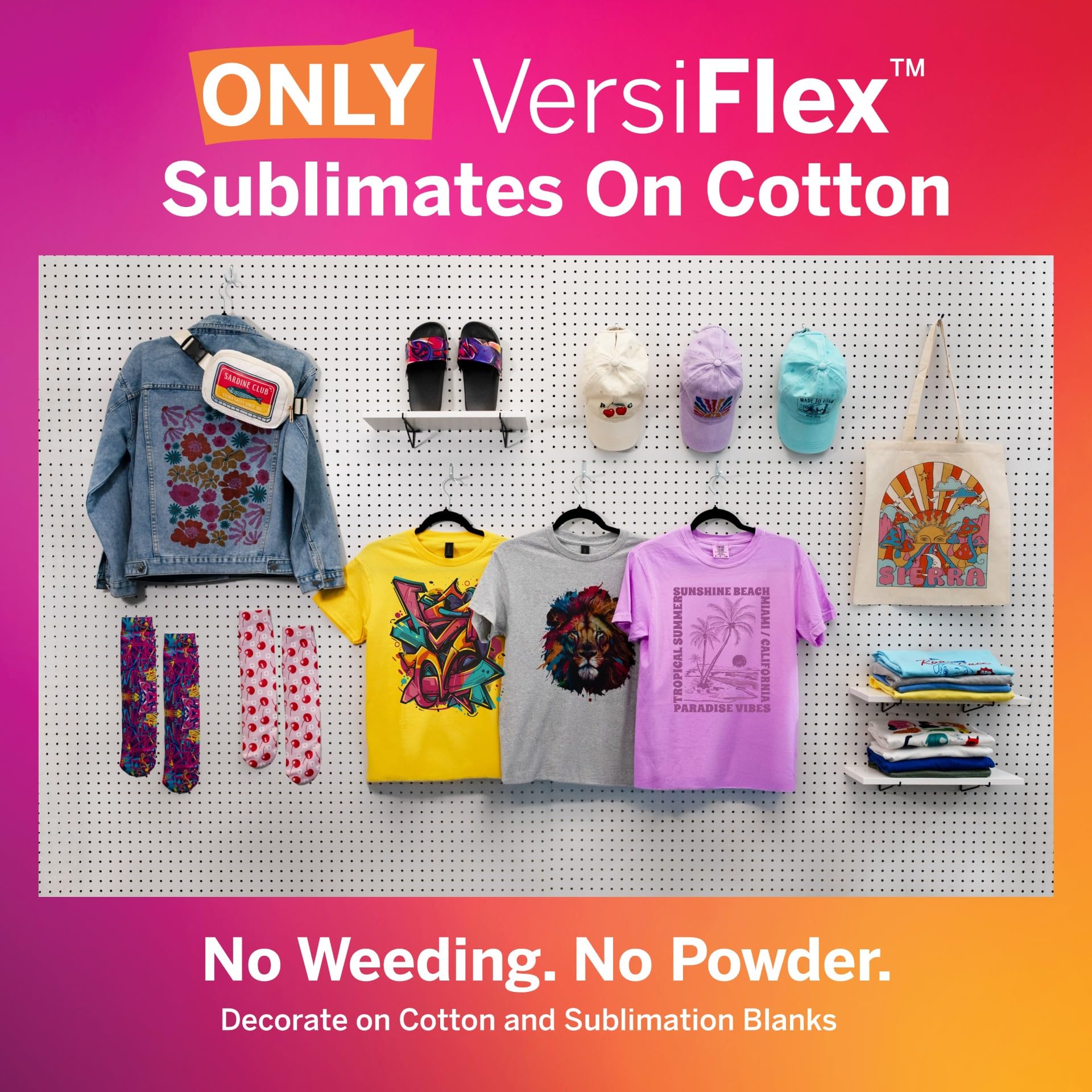 SG500 VersiFlex Sublimation Printer | Transfer to Cotton, Metal, Wood & Polyester | Anti-Clog Tech | Includes Soft-Touch Infusible Inks & 8.5x11 Transfer Paper
