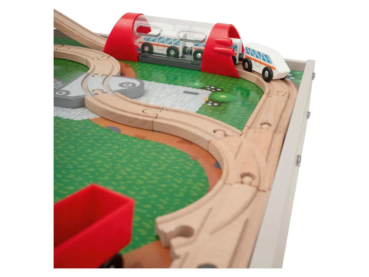 lupilu Table de jeu Chemin de fer en bois