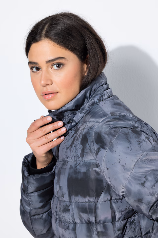 HYPRAR Quilted Abstract Print Jacket