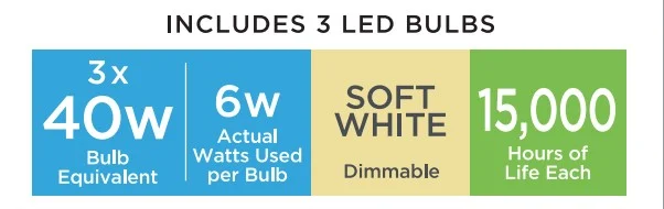 Better Homes & Gardens 52 Bronze Transitional Ceiling Fan, 5 Reversible Blades, 3 LED Bulbs Included