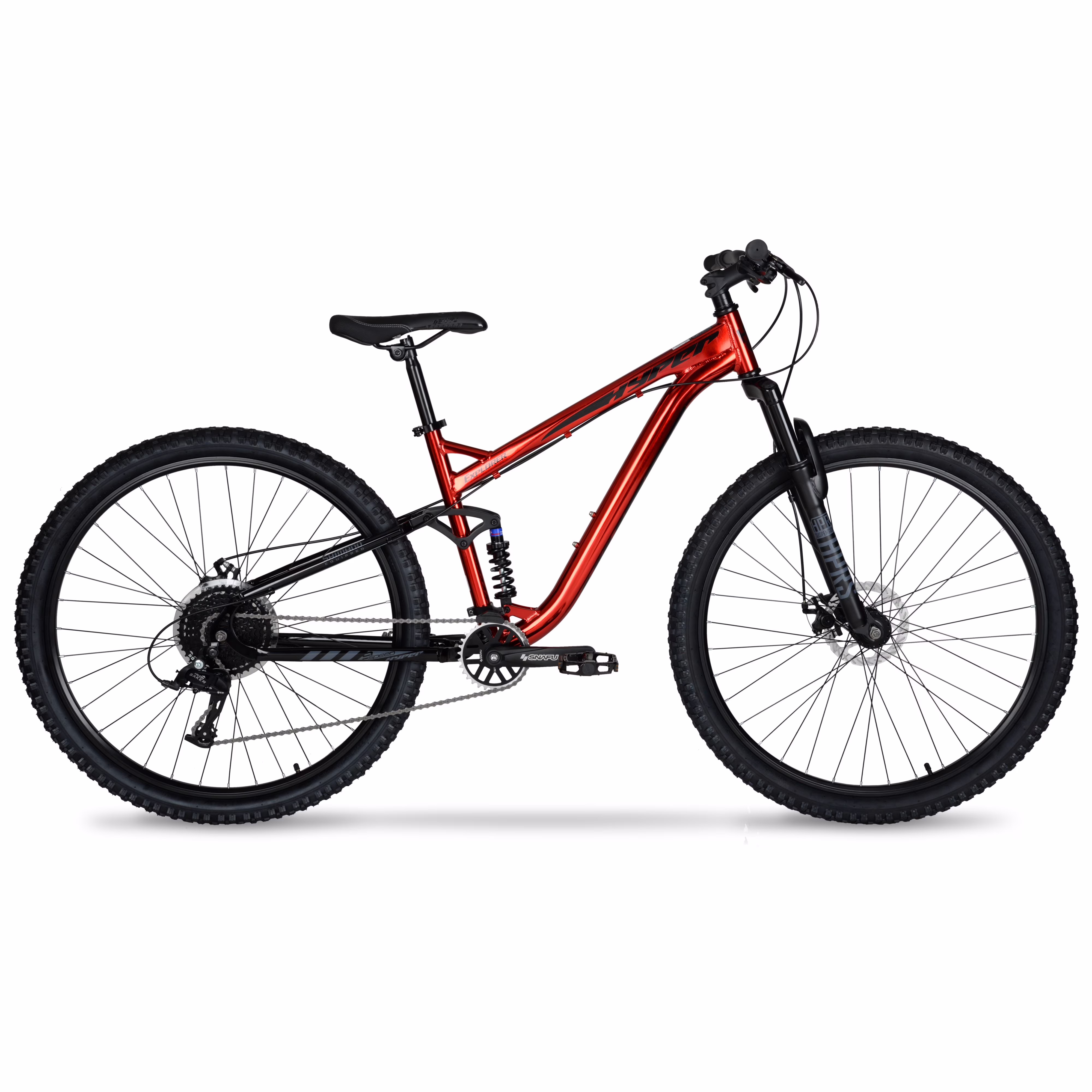 29" Explorer Dual Suspension Mountain Bike, Adults Age 13+, Red