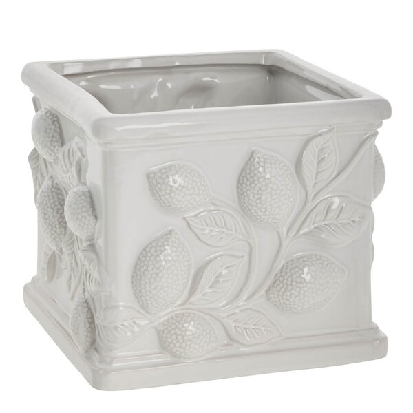 Limone blomsterpotte 16 cm hvit