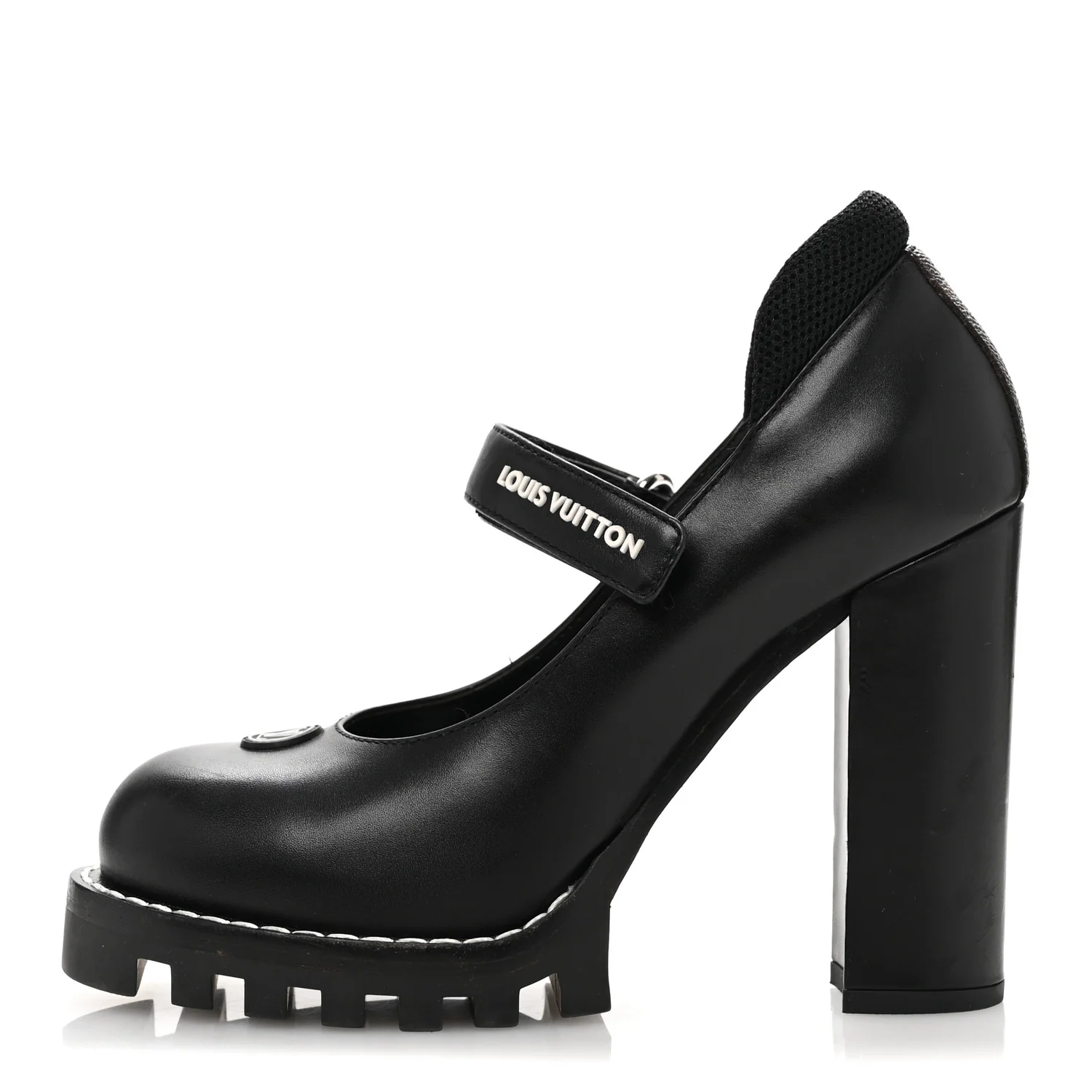Calfskin Star Trail Ankle Pumps 37 Black