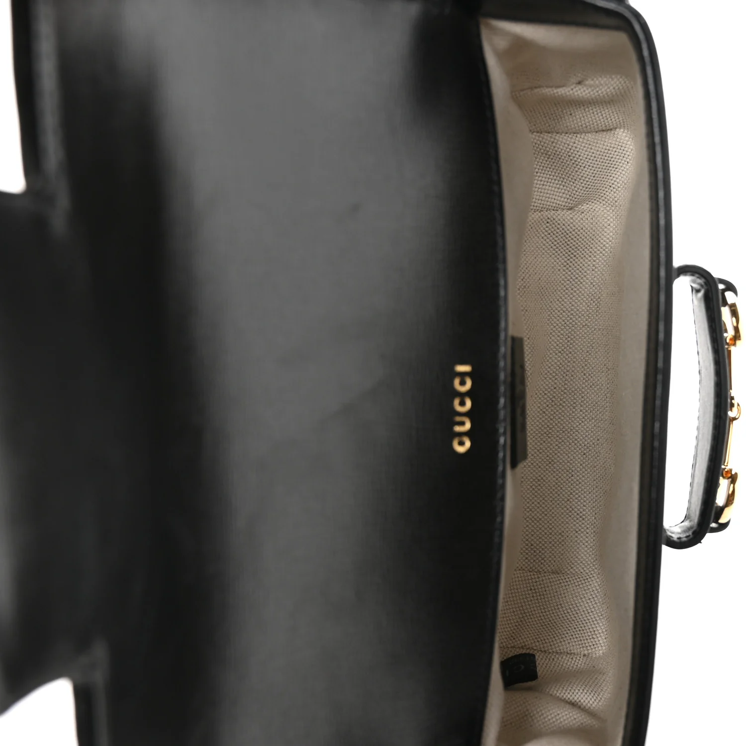 Azalea Calfskin Web Mini Horsebit 1955 Shoulder Bag Black