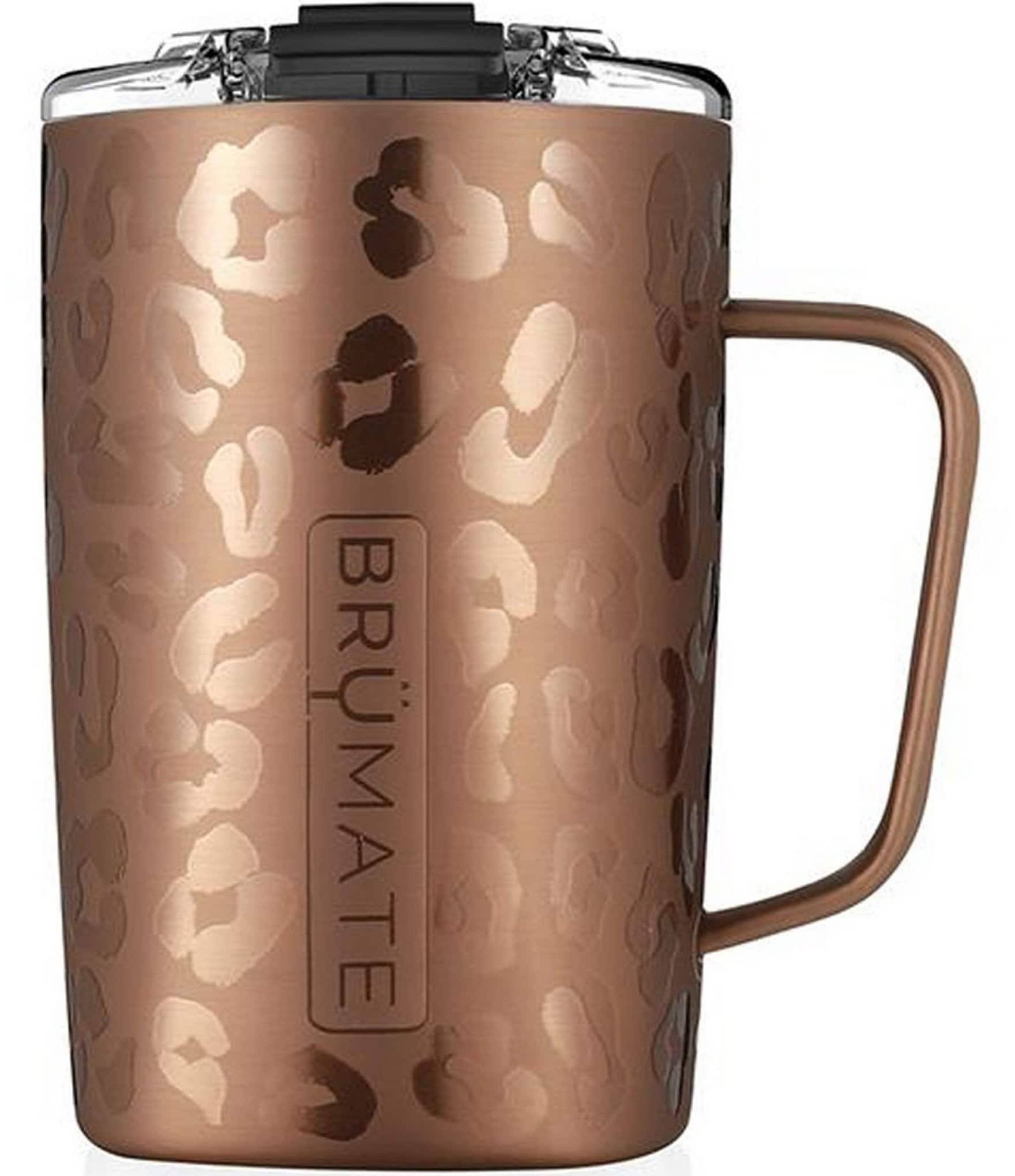 BruMate Toddy 16 oz Gold Leopard BPA Free Vacuum Insulated Mug
