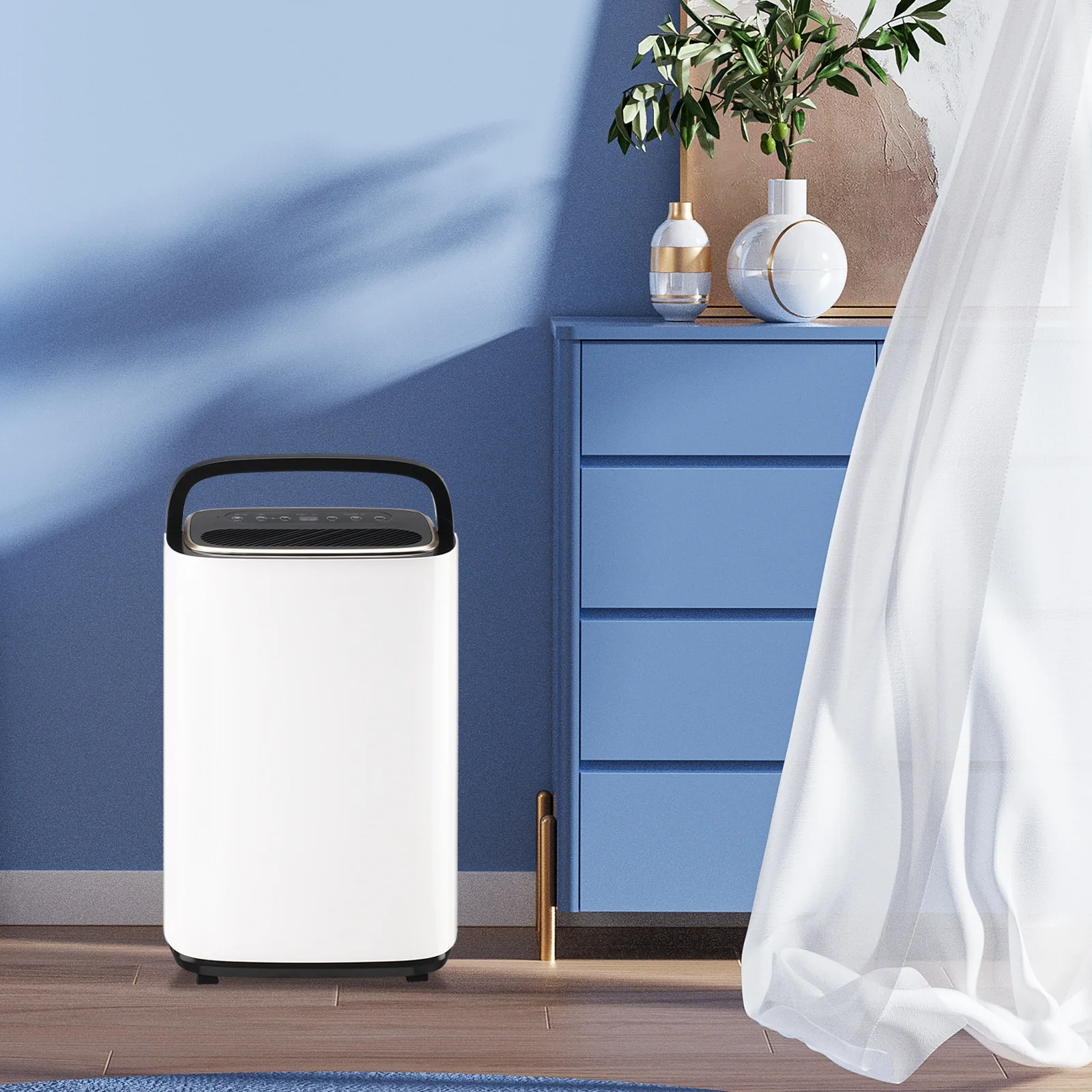 Dehumidifiers 15 Pints Max for 1000 Sq ft for Basements Home with Drain Hose, 24Timer, New(1.6 gal) - Image 4