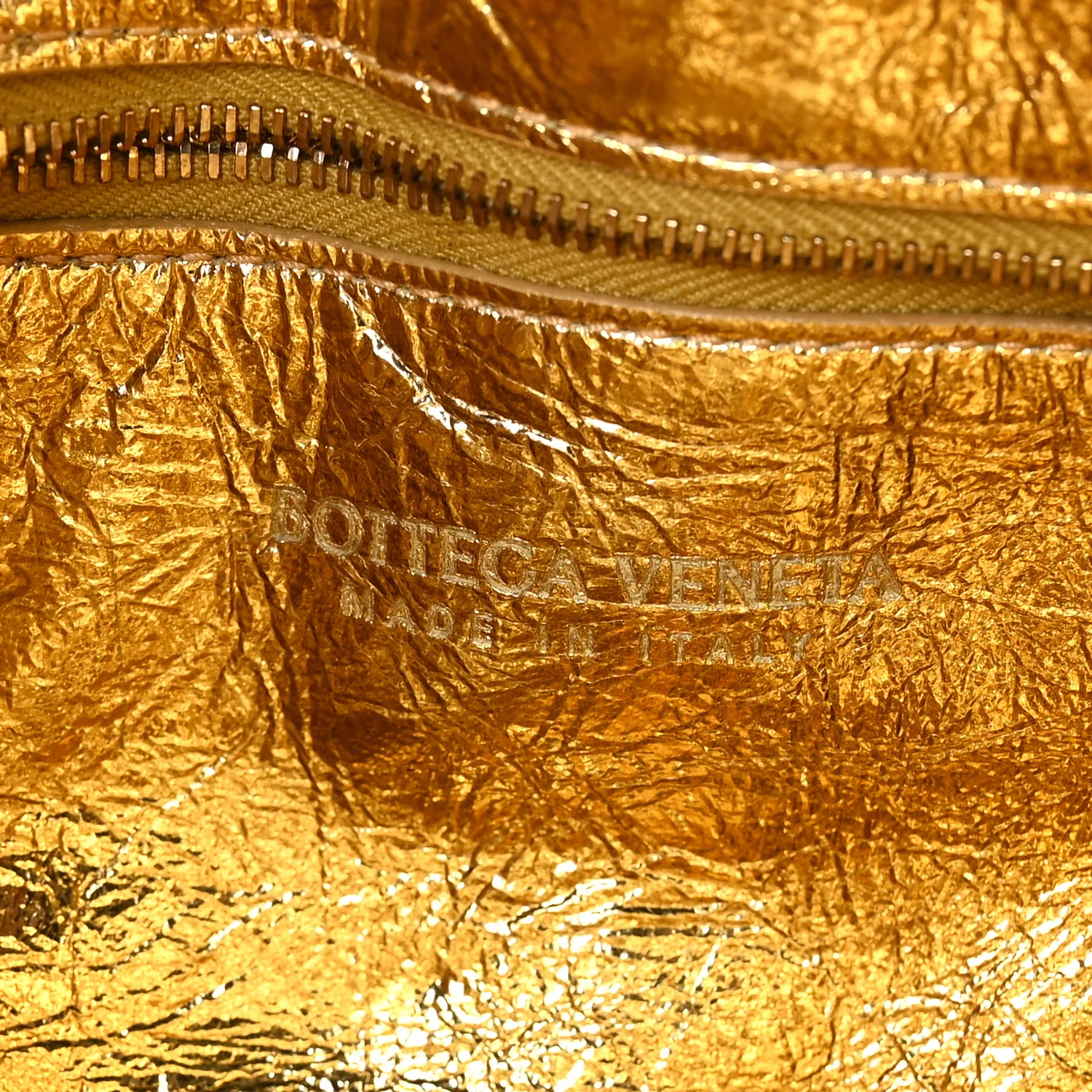 Mirror Lambskin Maxi Intreccio Padded Cassette Crossbody Bag Gold