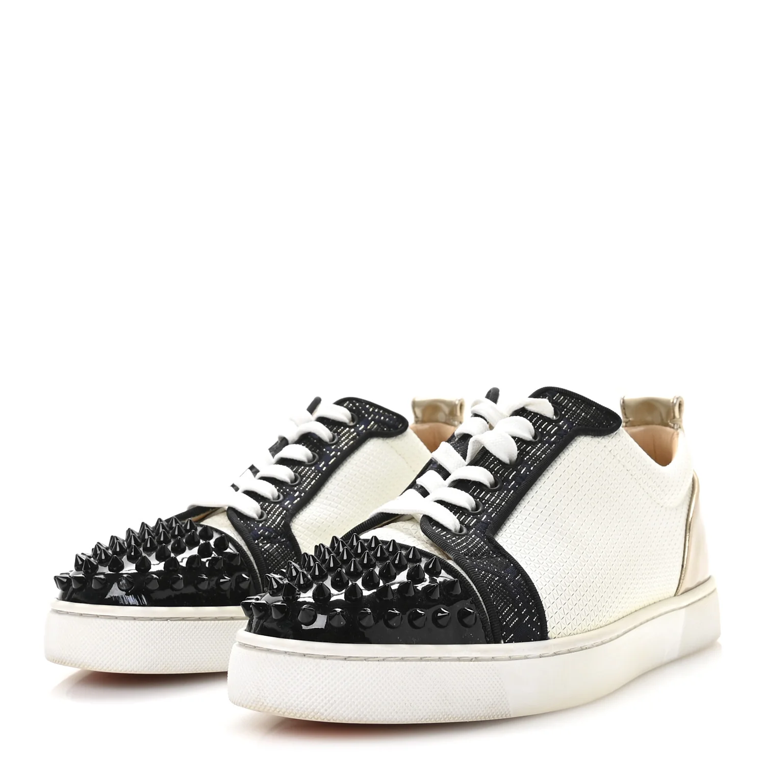 Calfskin Mens Louis Junior Spikes Orlato Flat Sneakers 42 Multicolor