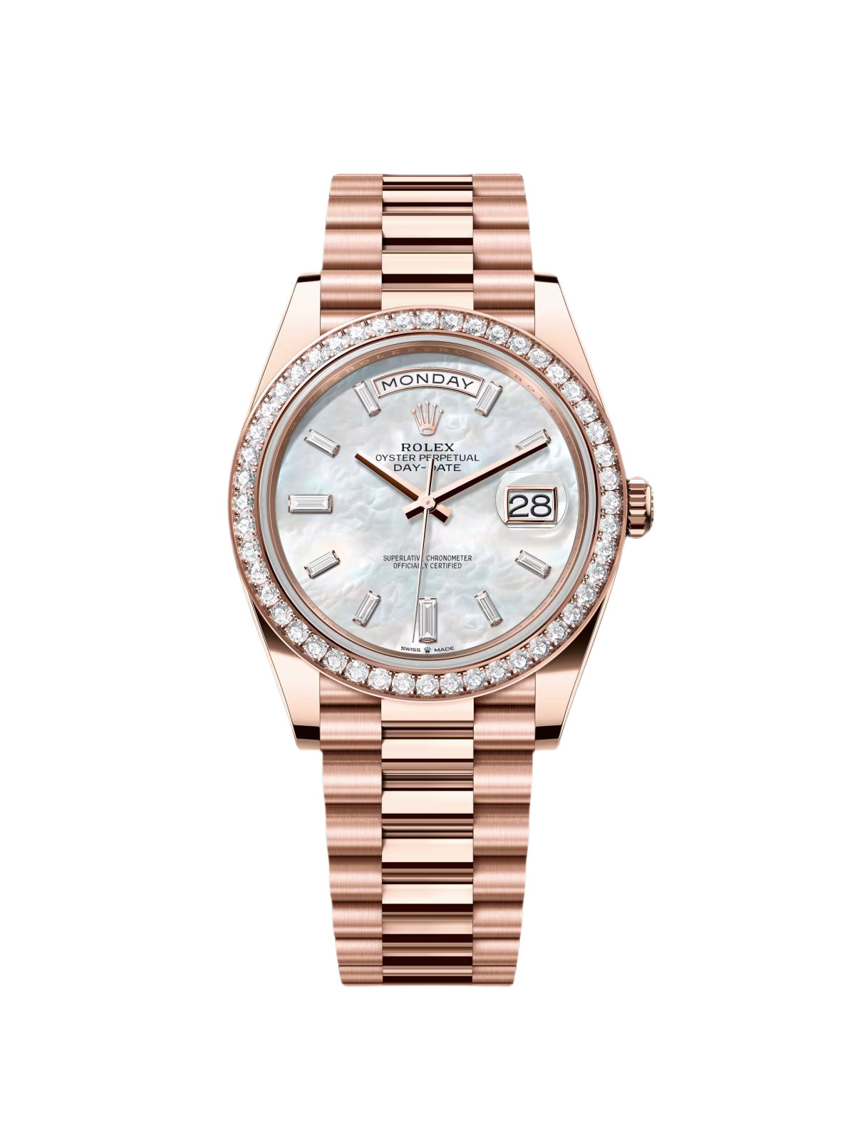 【Super Clone】RLX  Day-Date Mother of Pearl Diamonds Dial  228345rbr-0026