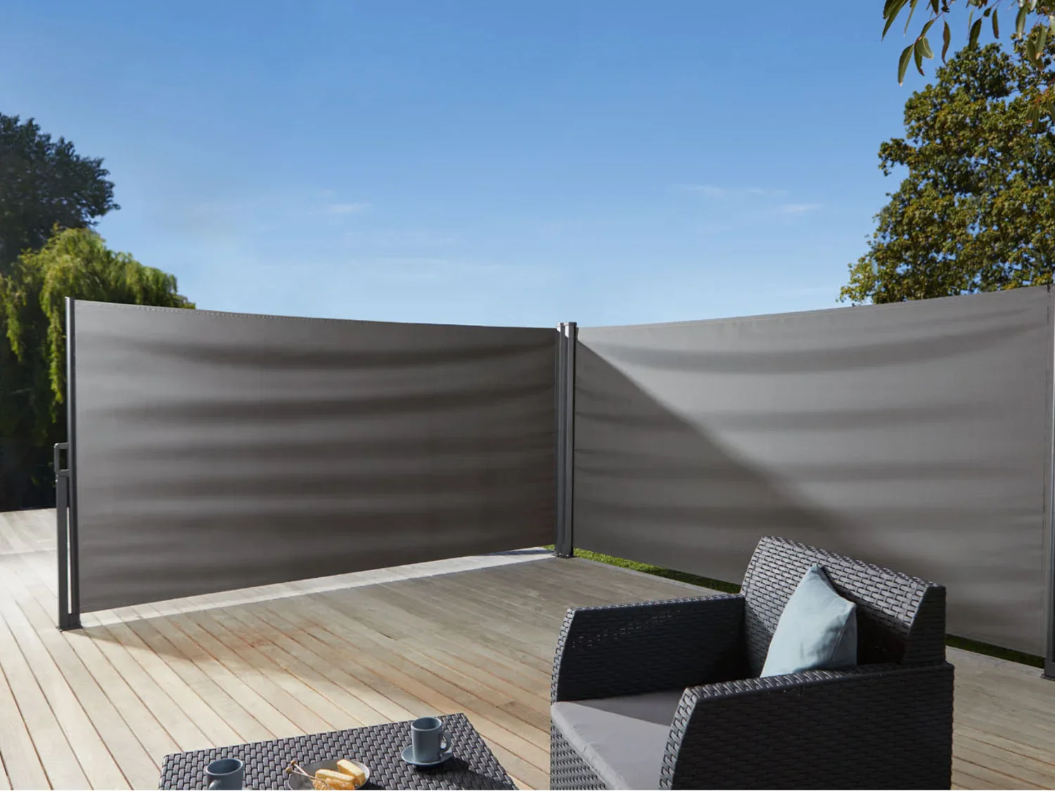 LIVARNO home Store latral double, 160 x 600 cm, anthracite