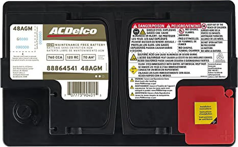 Acdelco AGM Automotive BCI Group 48 Battery 48AGM