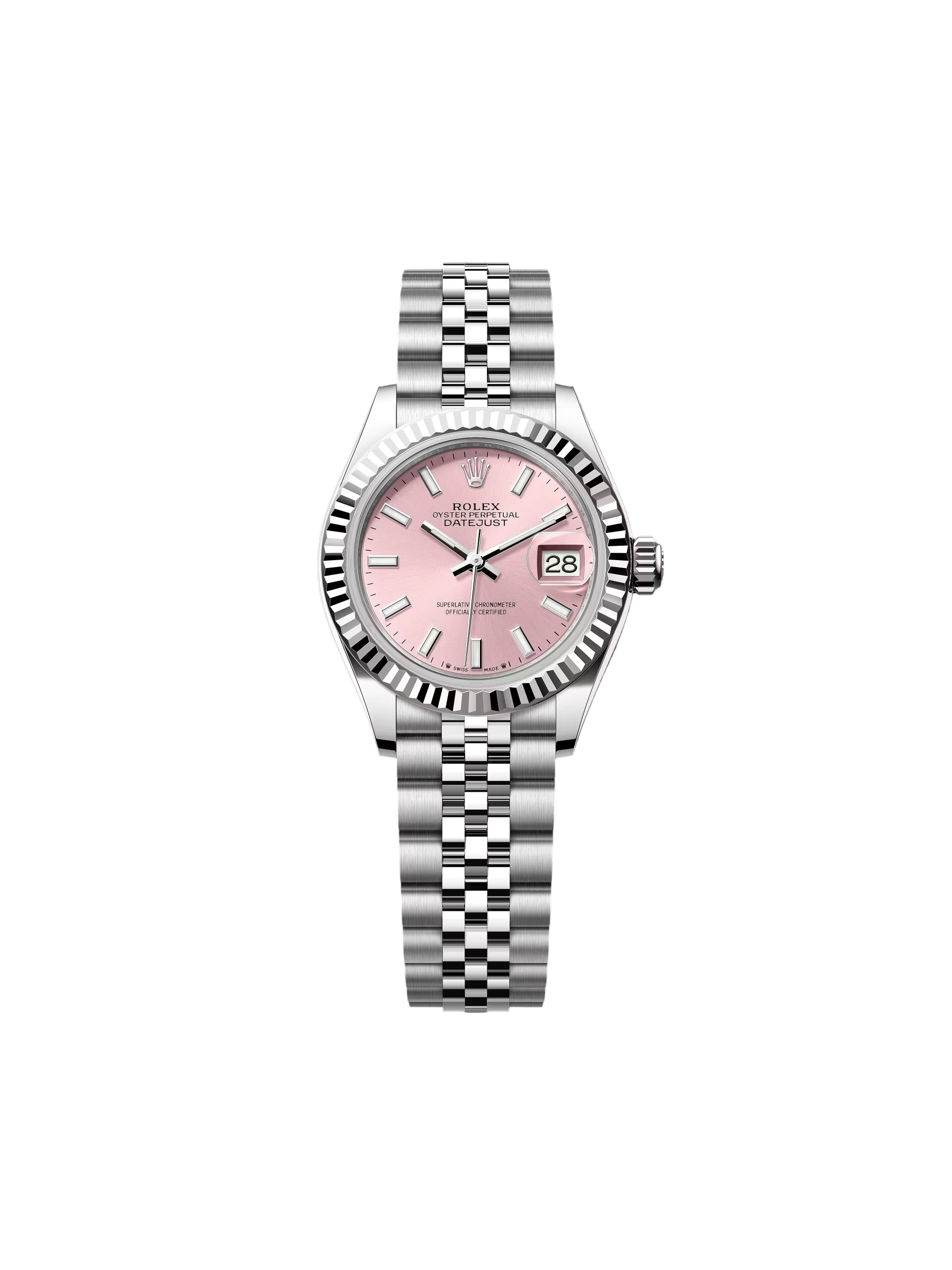 【Super Clone】RLX Lady-Datejust 28mm 279174 Pink Dial Oyster Bracelet
