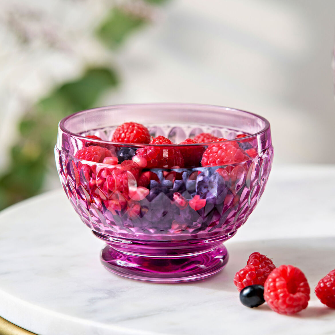 Boston Appetizer/ Dessert Bowl - Purple, 8.5 oz, crystal glass