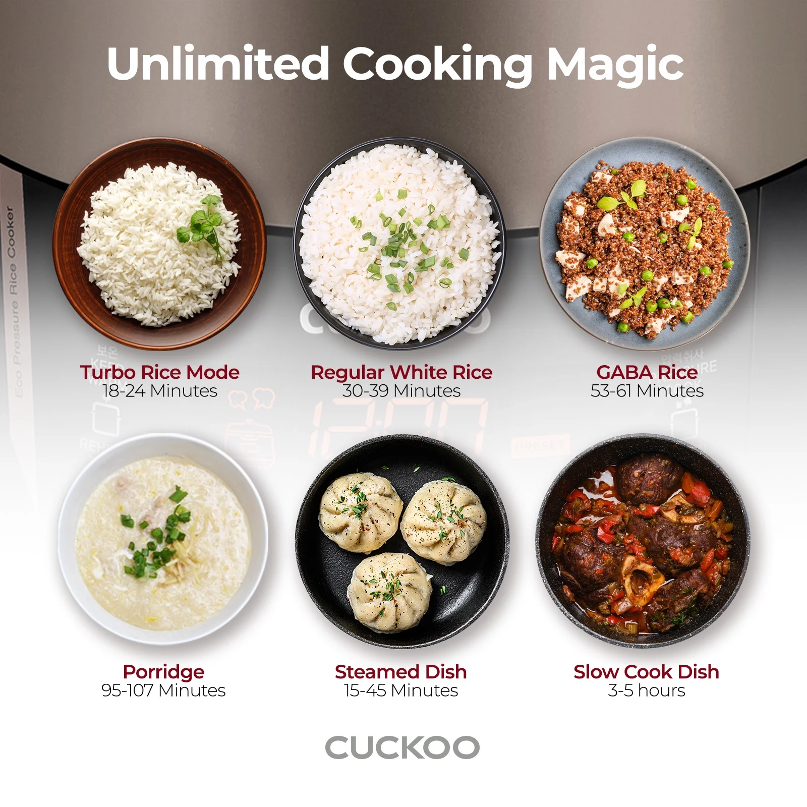 CUCKOO CRP - P1009SB 10 - Cup (Uncooked) Heating Pressure Rice Cooker & Warmer with Nonstick Inner Pot