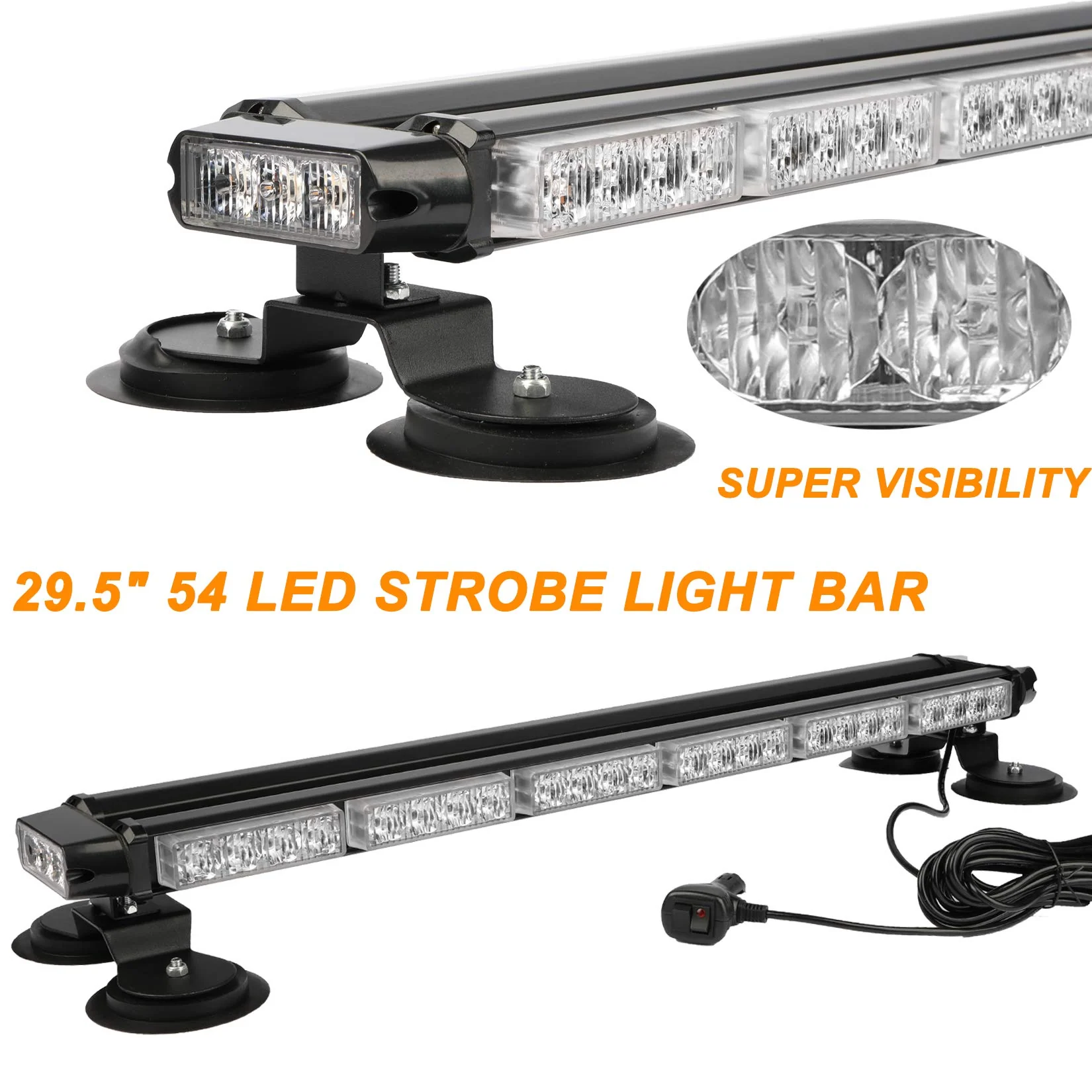 ASPL 29.5 54 LED Strobe Light Bar with Magnetic Base