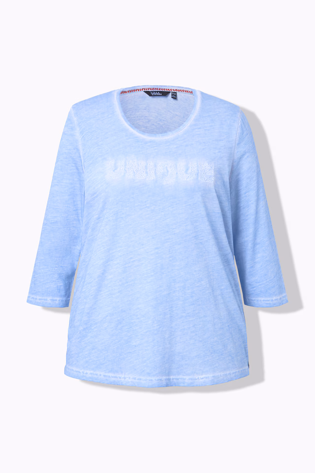 UNIQUE Embroidered 3/4 Sleeve Tee