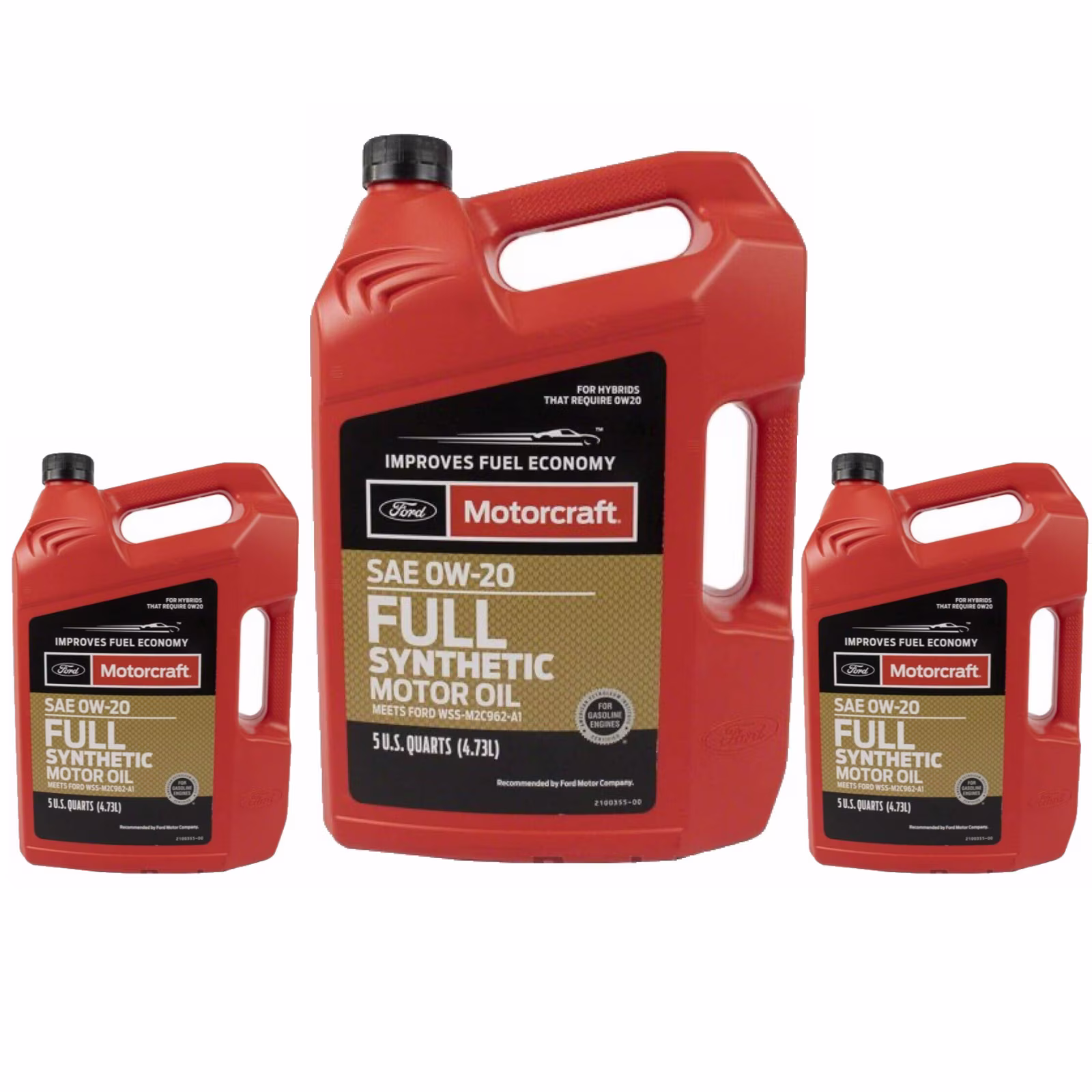 Engine Oil FORD MOTORCRAFT Premium Synthetic Blend SAE 0W - 20 MPN #xo0w205qfs Pack of 3