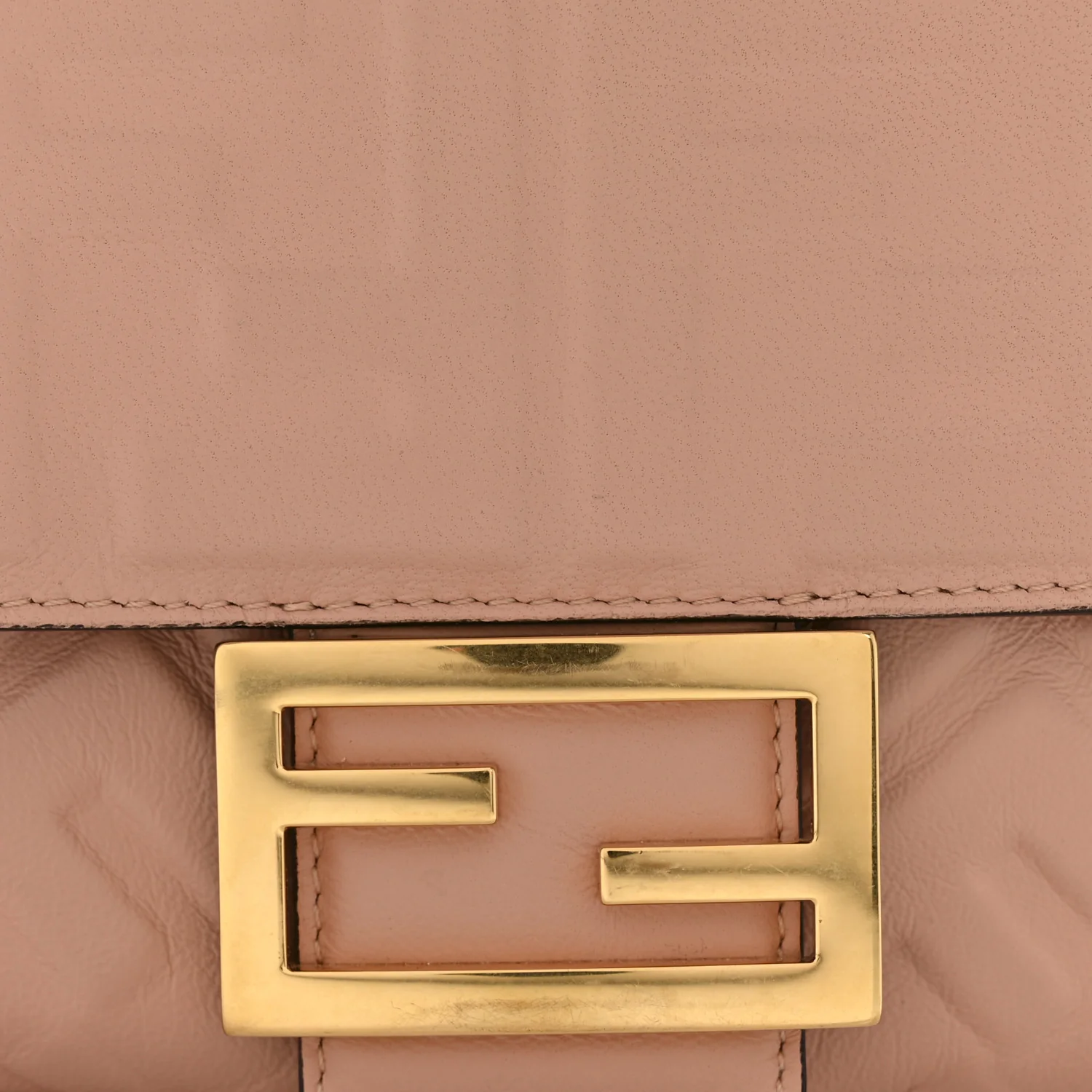 Nappa FF 1974 Embossed Baguette Rosa Bourbon