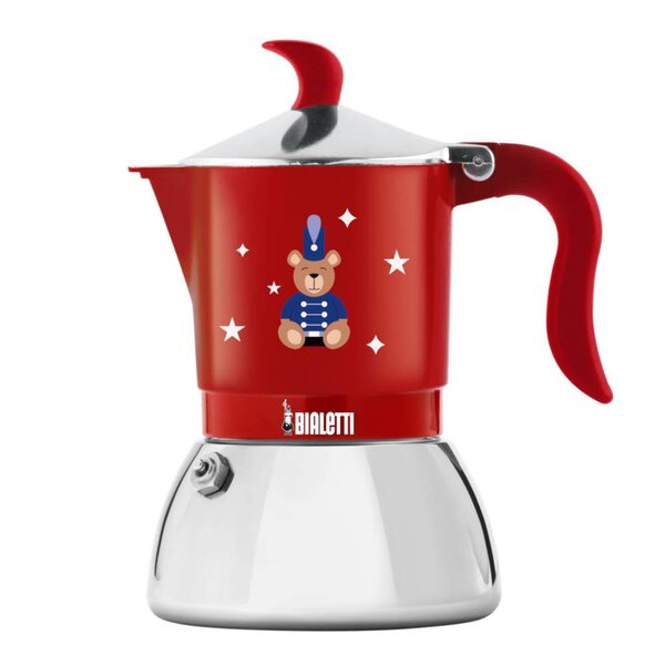 Fiammetta espressokoker 2-kopper 10 cl rød