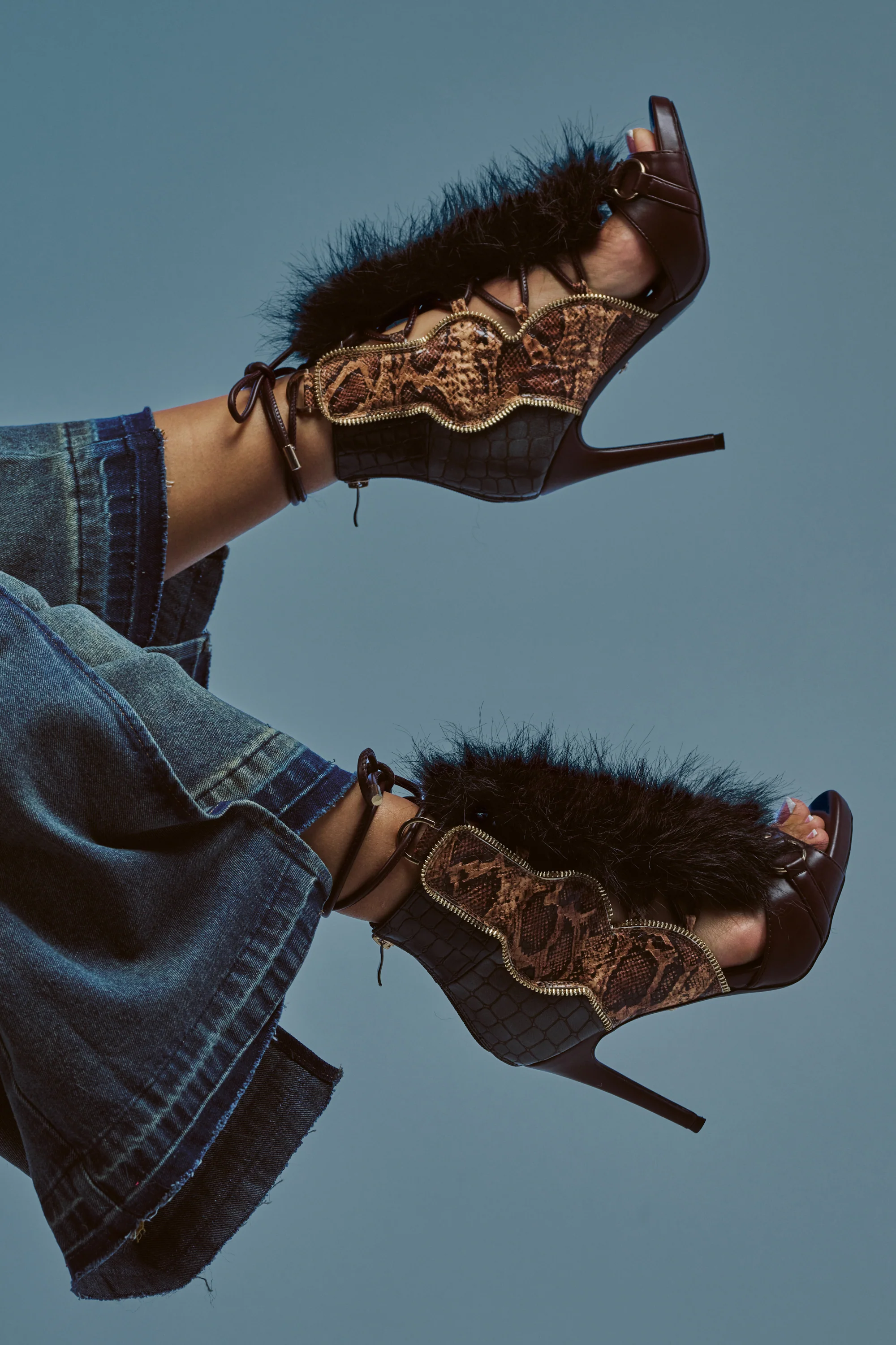 AZALEA WANG SHAINY SNAKE BROWN MULTI - Akira Store
