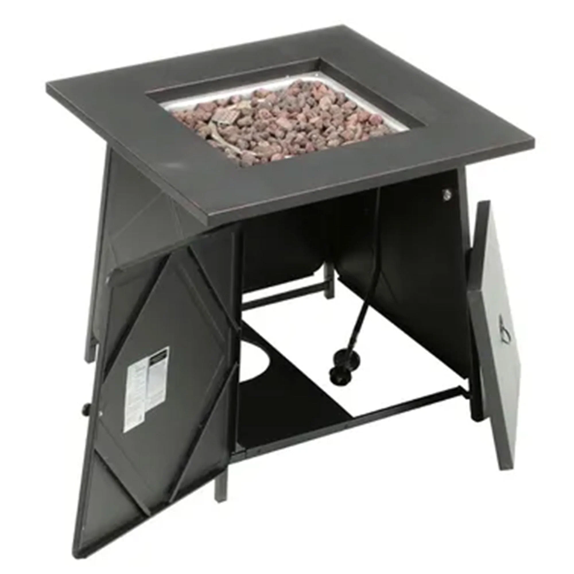 Four Seasons Courtyard Dual Heat 50,000 BTU Square Gas Tabletop Fire Pit(28")
